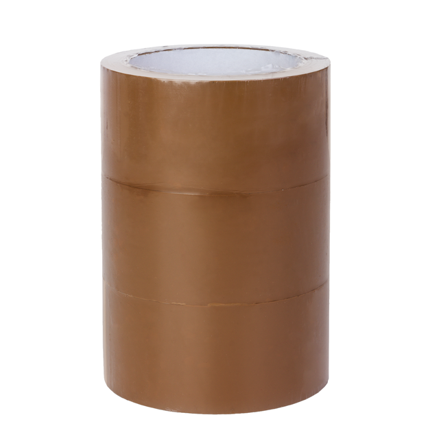 Lot de 3 Ruban adhésif marron D'emballage lot de 3 L.66 m x l.48 mm