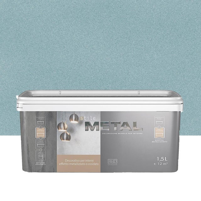 Pittura decorativa Stile Metal RMD DECORAZIONE effetto metallo verde 1.5 L