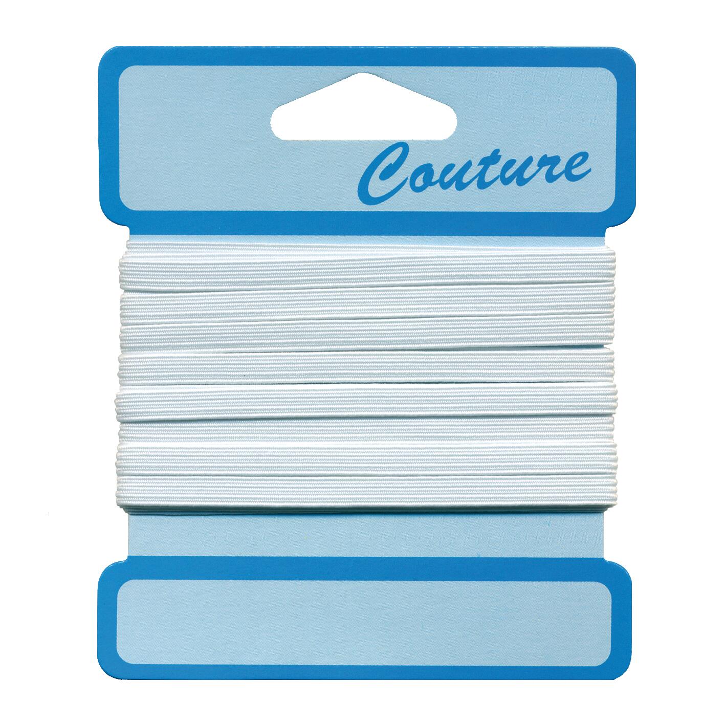 Rairsky Cinghia Elastica, 20M*2CM Elastico Per Cucito Bianco, Banda - Foto 3