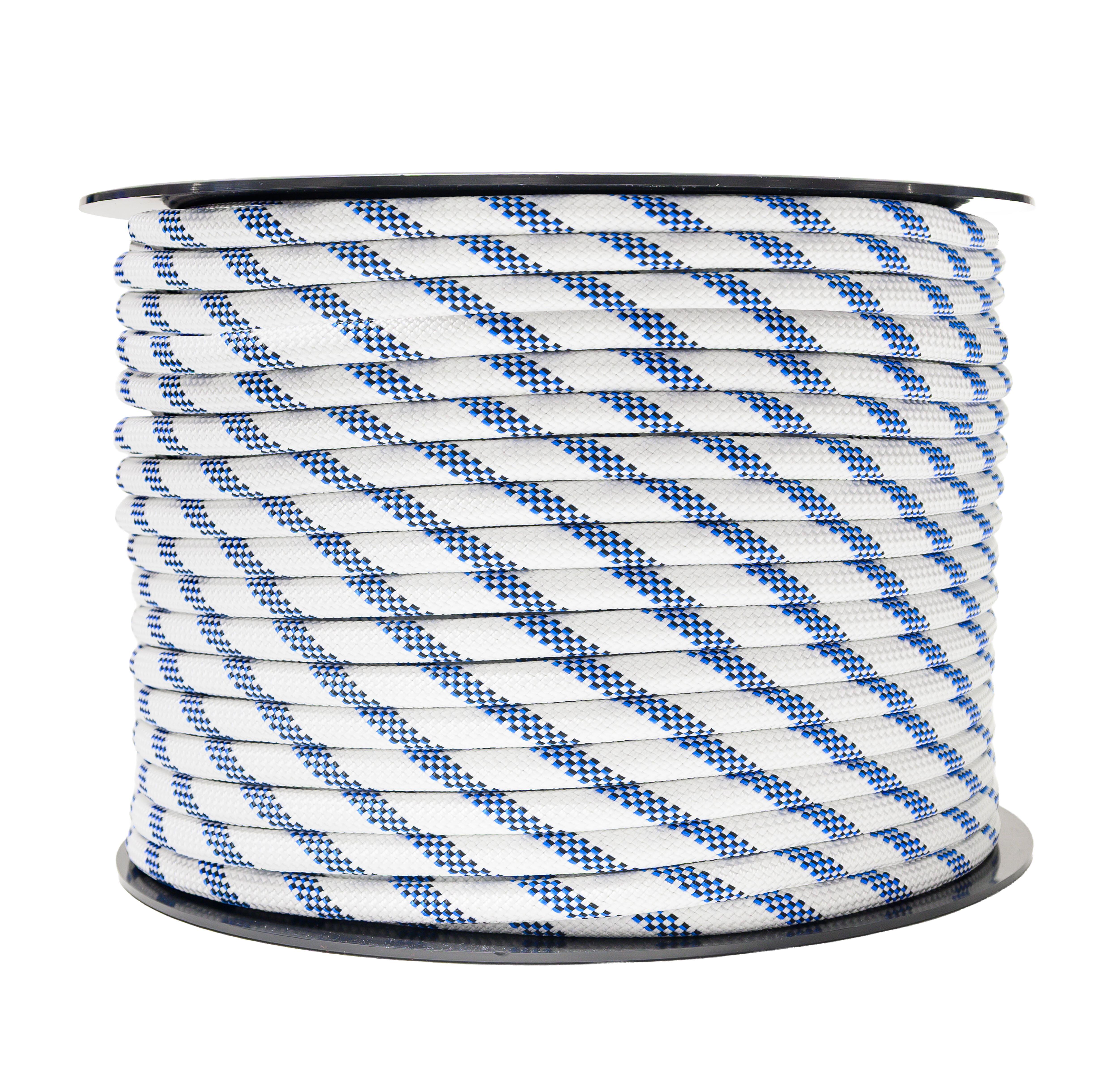 CUERDA SEMIESTÁTICA EN1891 TIPO A 10.5MM. 100M BLANCA Y PINTAS AZULES ROMBULL - 2