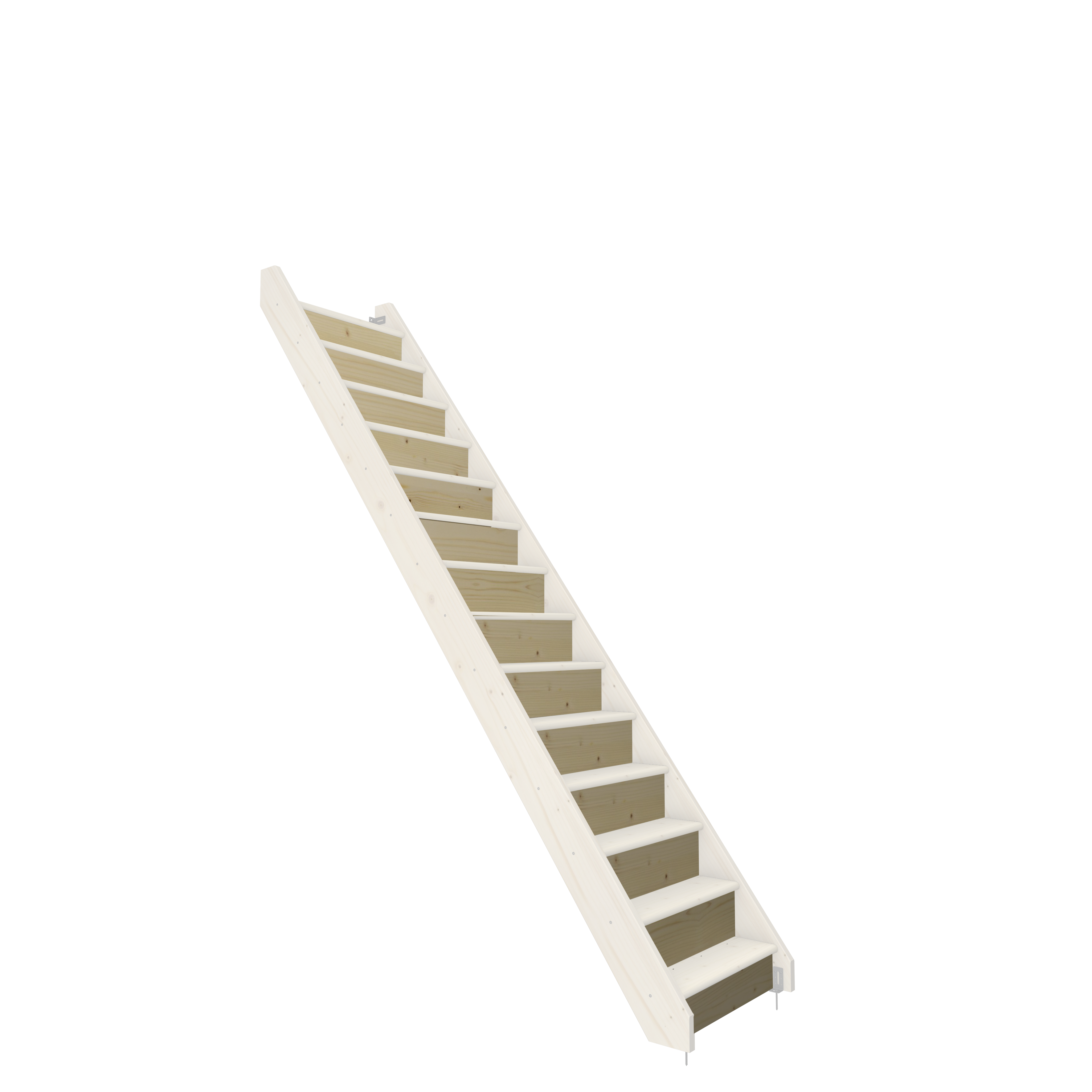 Controgradino per scale Normandie dritta naturale L 146 cm 14 pezzi - 2