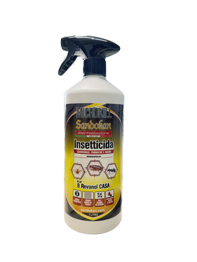 Insetticida liquido per acari, cimice, formiche, ragni e scarafaggi SANDOKAN B-Revanol 1 L