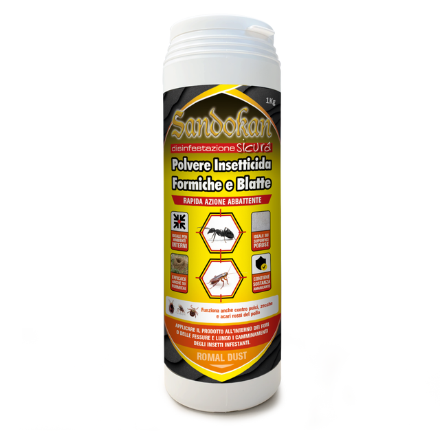 Esca per formiche e scarafaggi SANDOKAN Polvere insetticida 1 KG