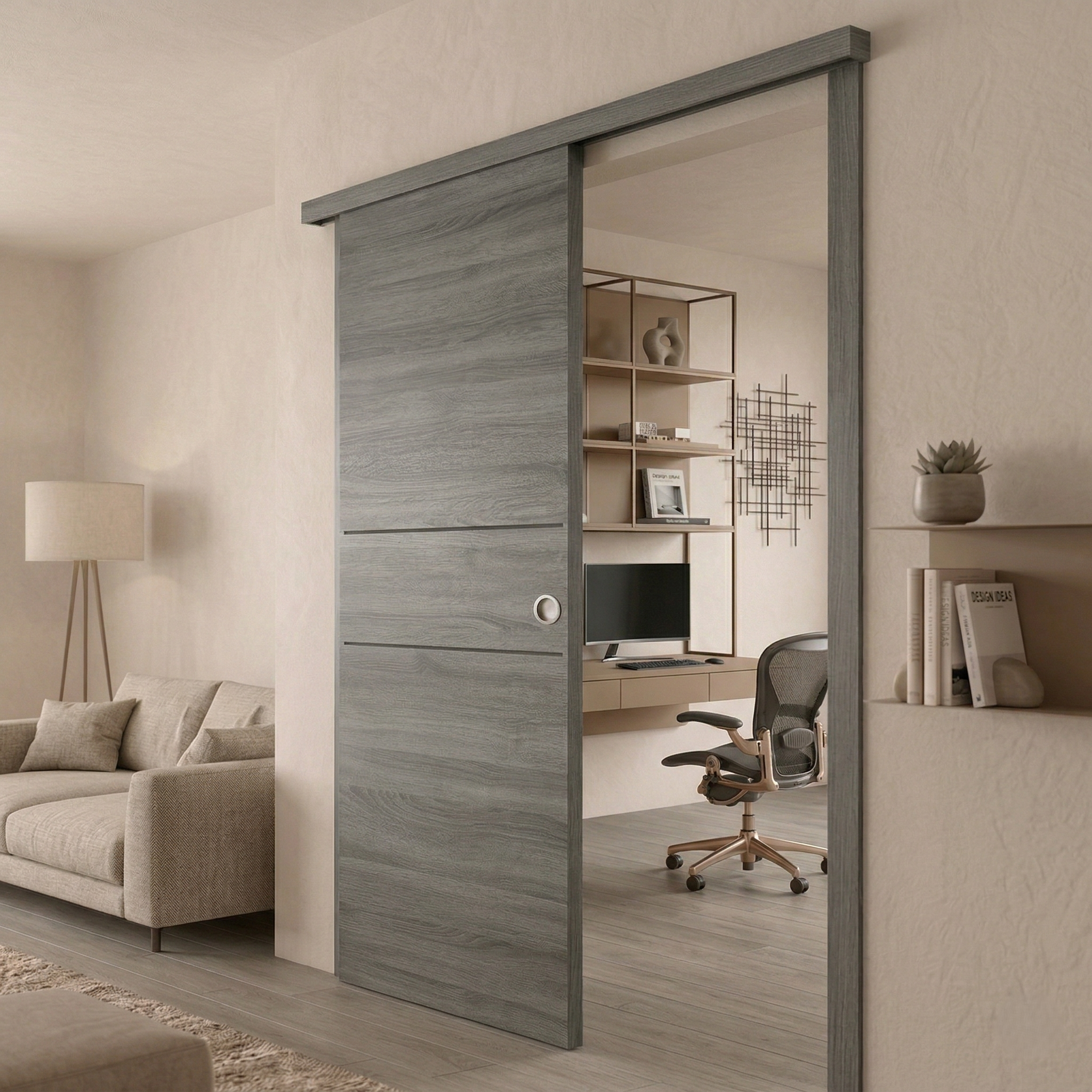 HOJA LISA MELAMINA GRIS T CIEGA 82,5CM - 2