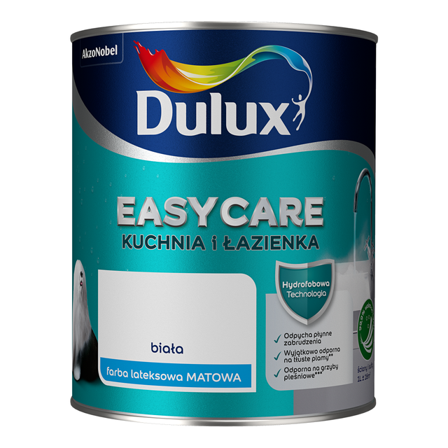 Farba Dulux Easycare Kuchnia i łazienka Biały 1 l