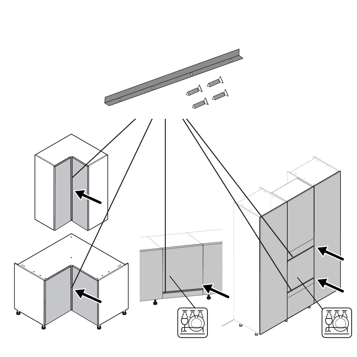 Profilé lisse aluminium anodisé argent DELINIA ID, H.15 x Ep.15 mm, L.0.00765 cm - 3