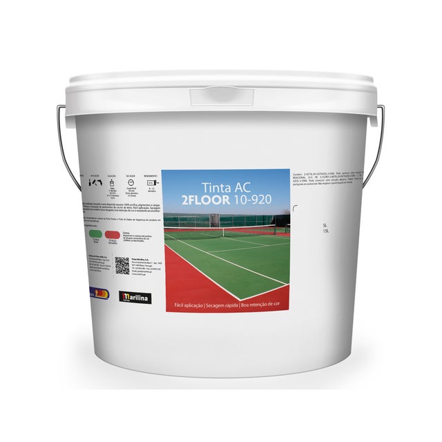TINTA PARA PAVIMENTOS DESPORTIVOS BASE AQUOSA AC2FLOOR 10-920 T2000 5L VERDE