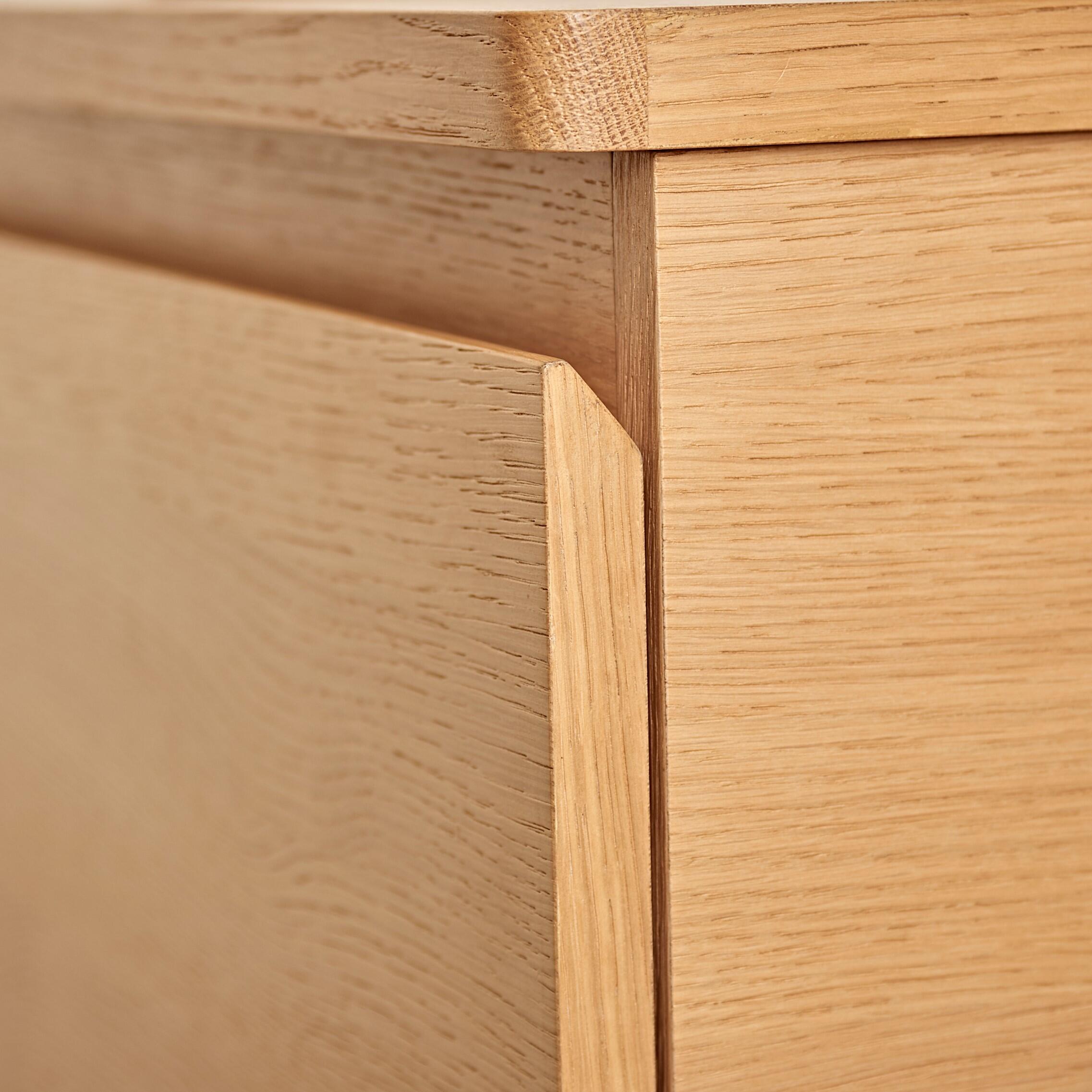 Meuble sous-vasque L.120cm x H.62.5cm x P.48cm placage chêne Natural - 10