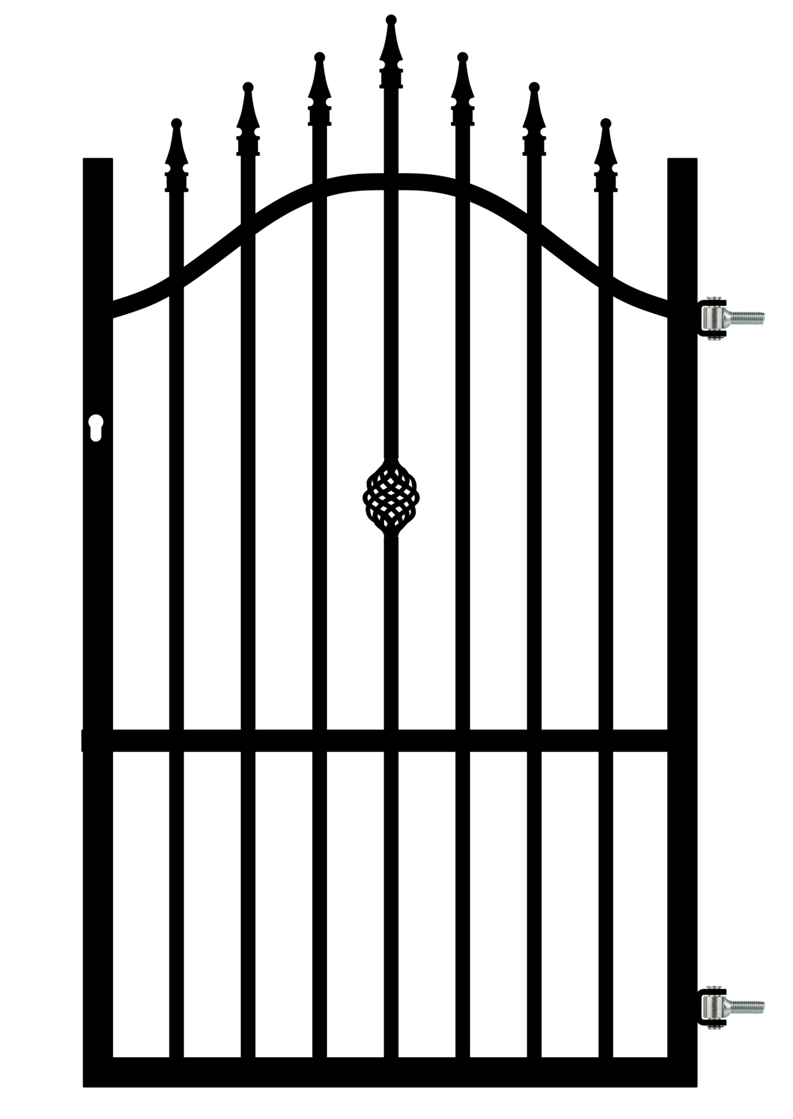 Furtka MALAGA 90 x 150 cm czarny POLBRAM