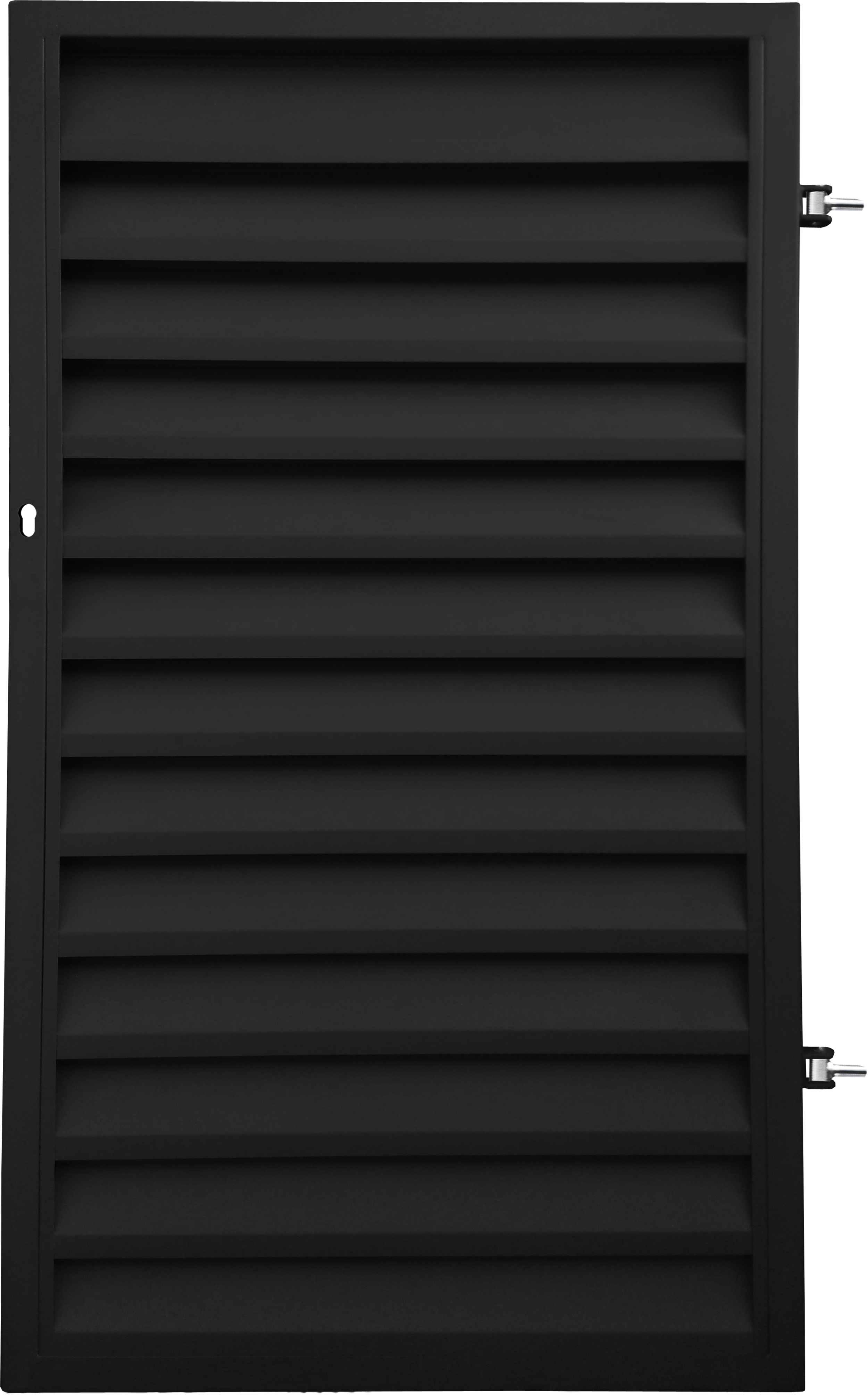 Furtka Kreta 90x150 cm prawa z elektrozaczepem czarna Polbram
