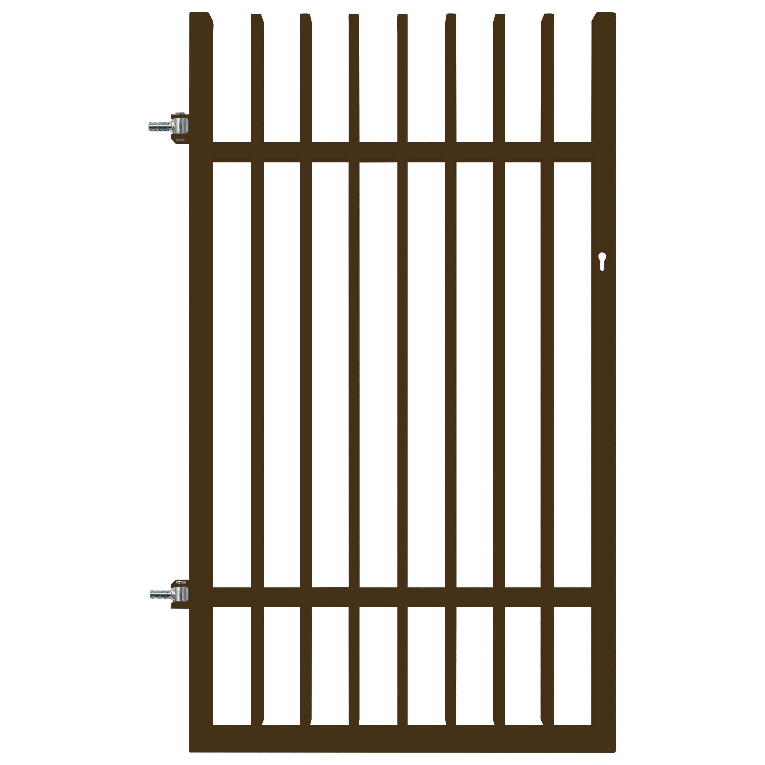 Furtka Negros 90x150 cm lewa z elektrozaczepem brązowa Polbram