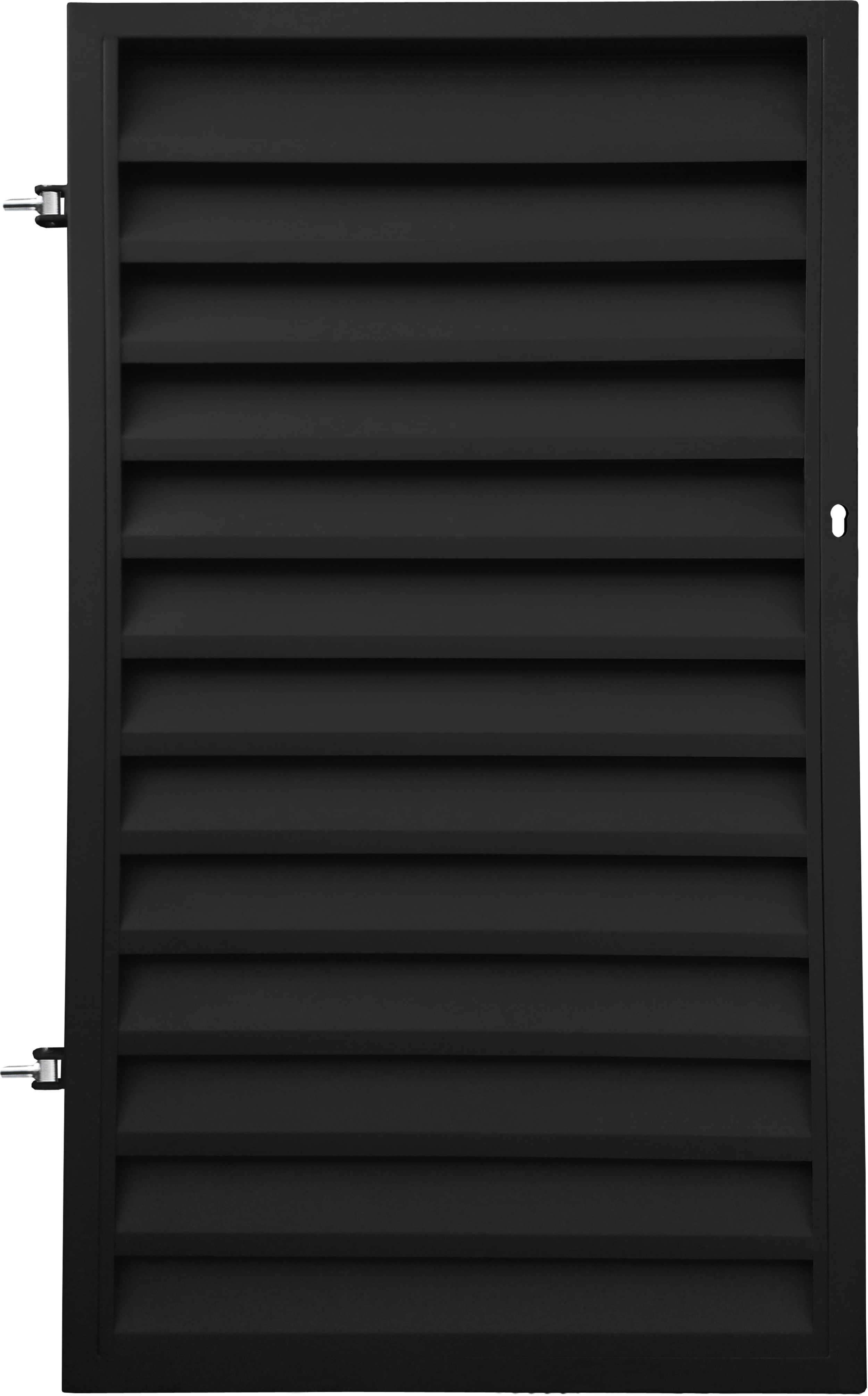 Furtka Kreta 90x150 cm lewa z elektrozaczepem czarna Polbram