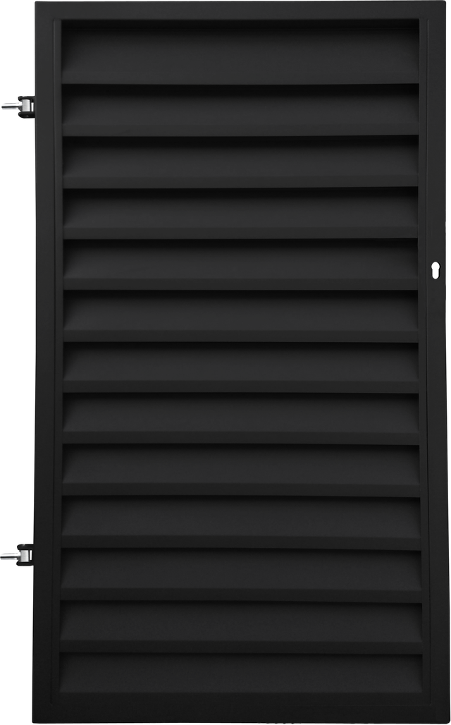 Furtka Kreta 90x150 cm lewa z elektrozaczepem czarna Polbram