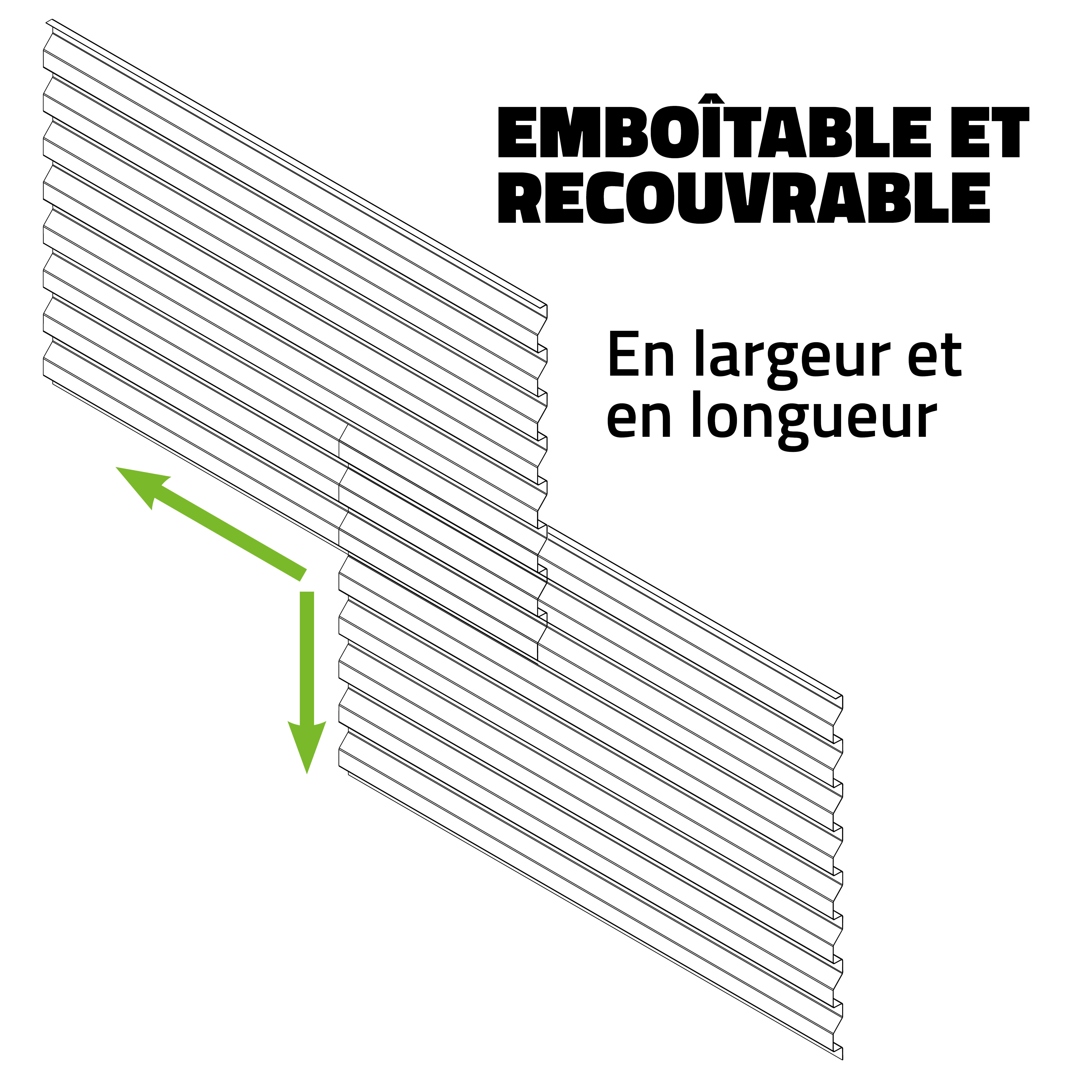 Bardage en panneau biseau chêne l.44xL.250cm PROFIL ACIER FRANCE Spe-paf000212 - 7