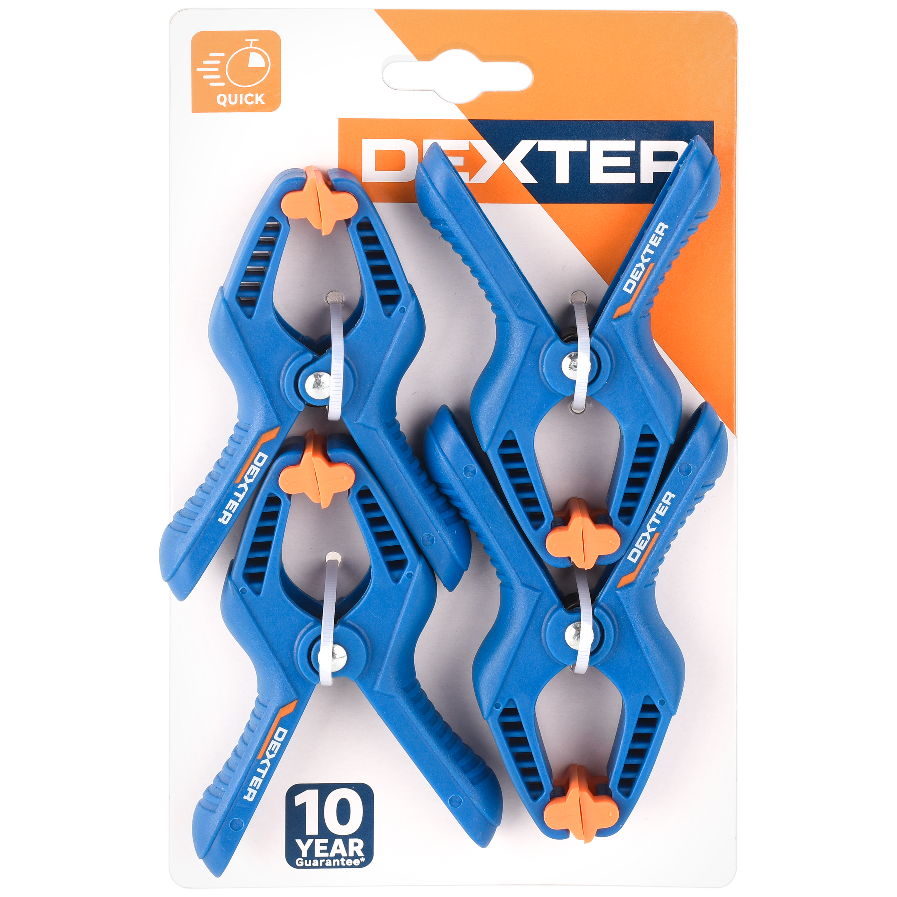 Lot de 4 pinces à ressort DEXTER, capacité de serrage maximum de 35 mm - 9