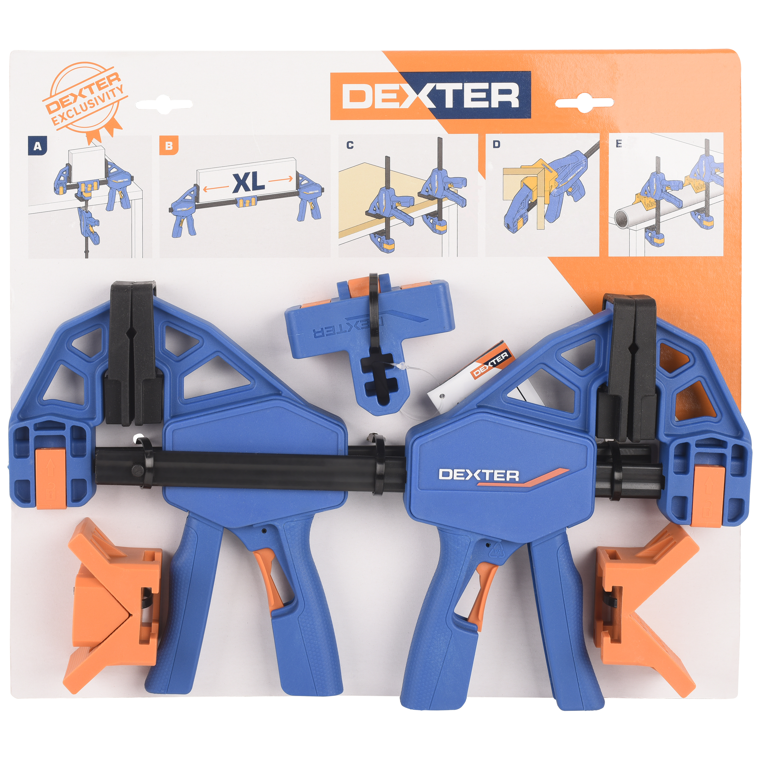 Zestaw ścisków automatycznych 150 mm 2 szt. Dexter - 22