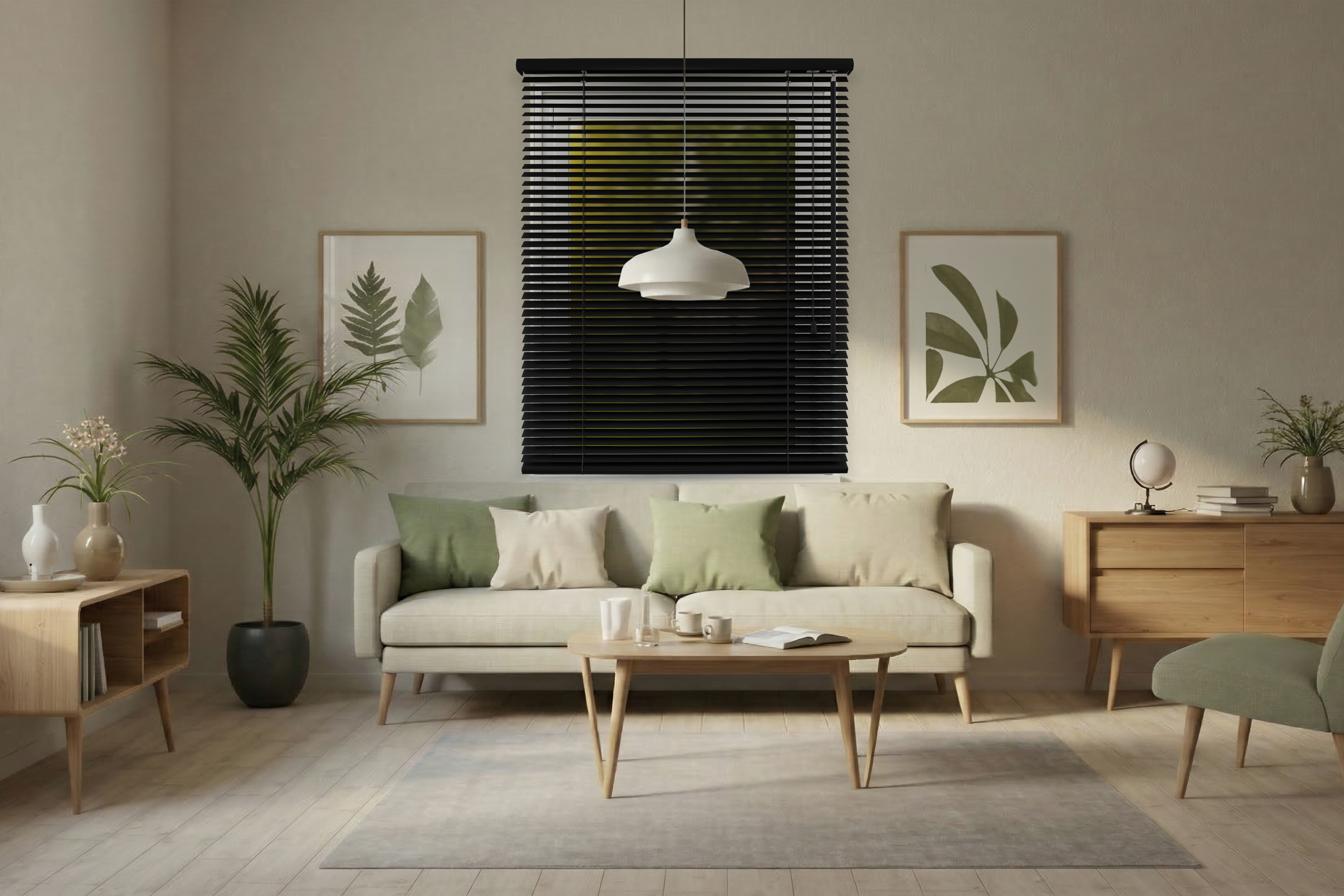 Żaluzja drewniana na wymiar szer. 61-80 wys. 221-240 cm czarna 25 mm