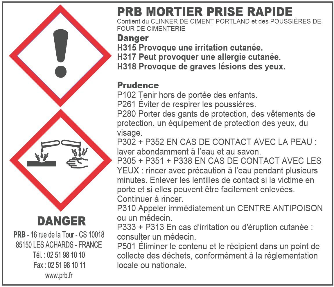 Mortier prise rapide prêt à l'emploi gris 25 kg - PRB - 3