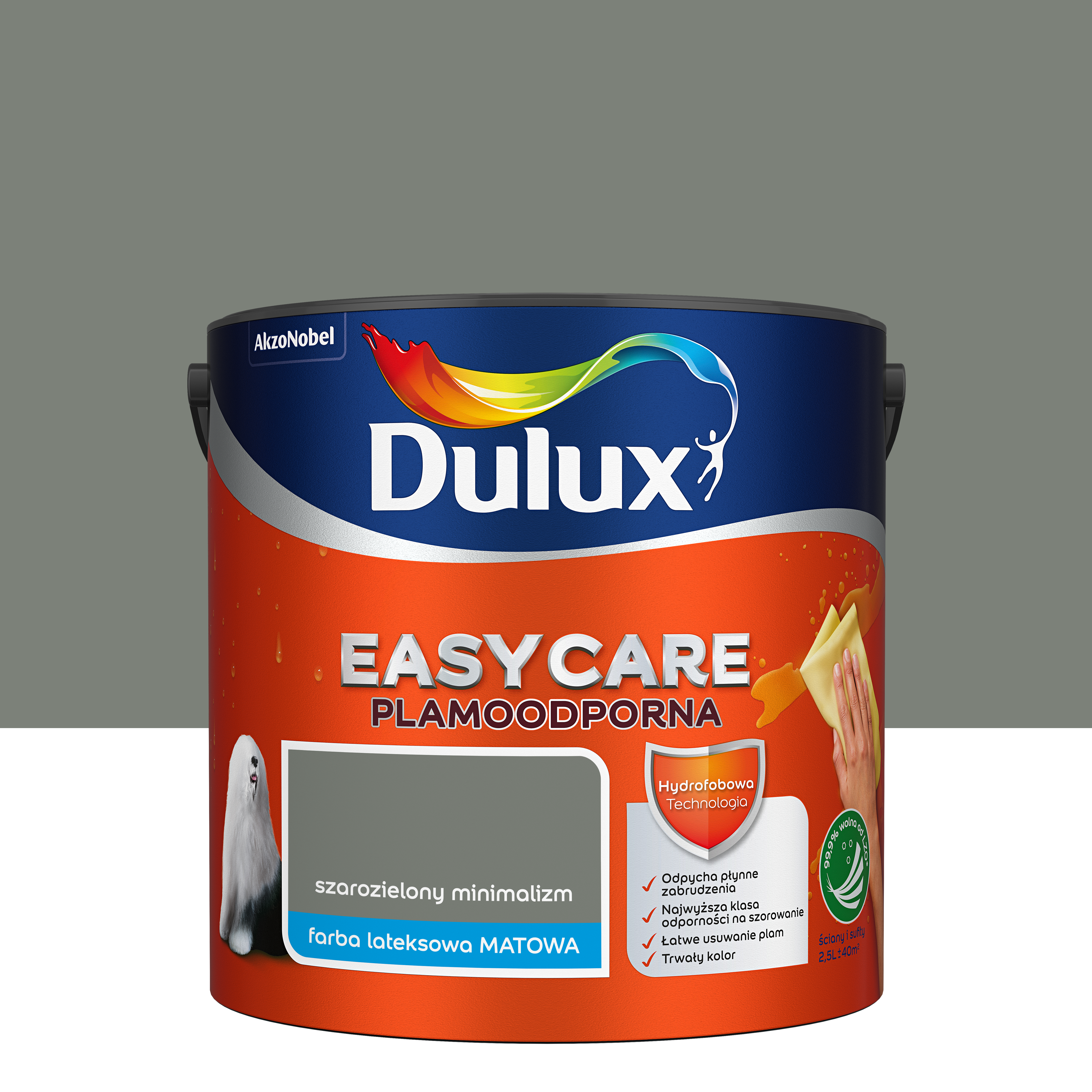 Farba Dulux Easycare Szarozielony mini 2.5 l - 2