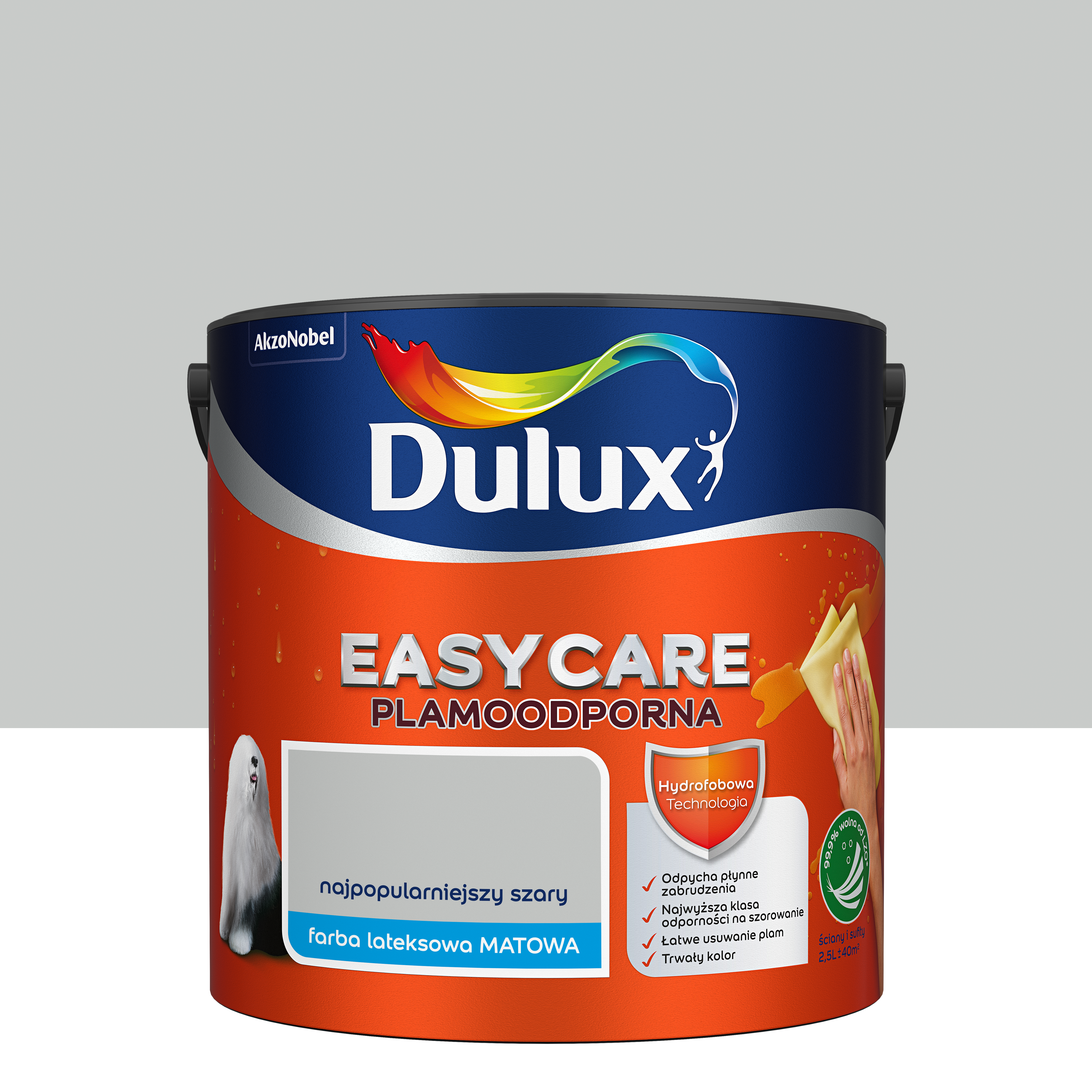 Farba wewnętrzna EASYCARE 2.5 l Najpopularniejszy szary DULUX - 4