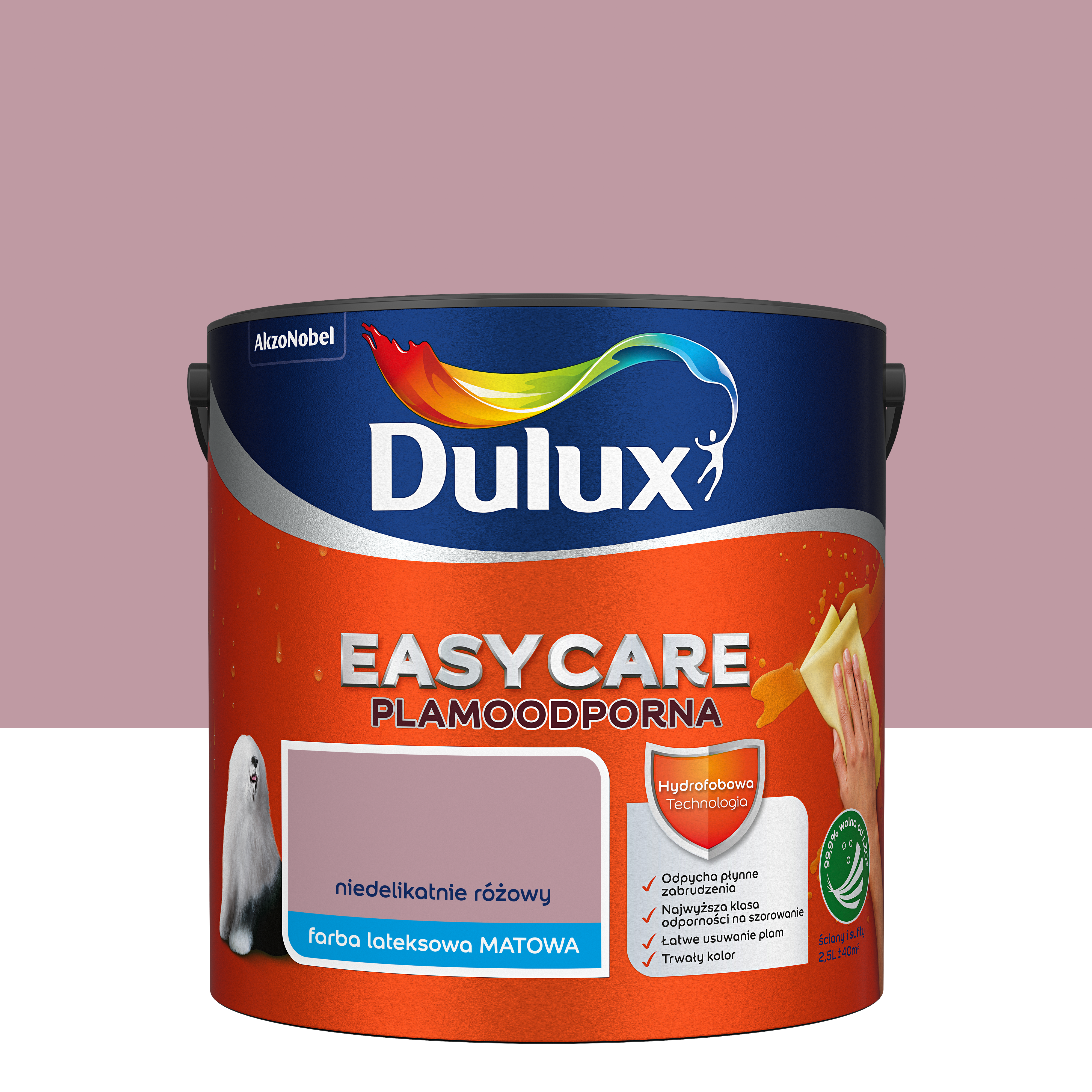 Farba Dulux Easycare Niedelikatnie różowy 2.5 l - 3