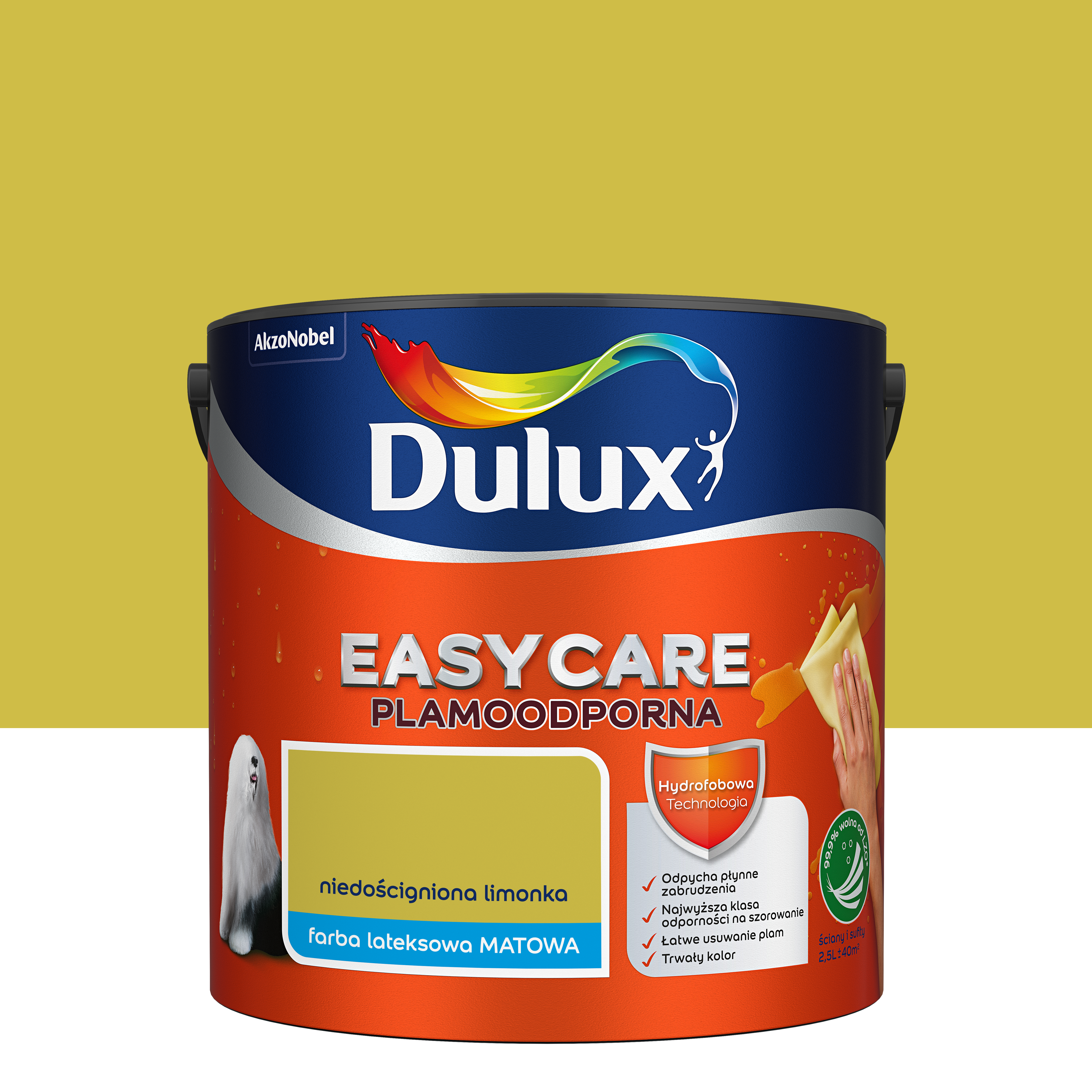 Farba Dulux Easycare Niedościgniona limonka 2.5 l - 3
