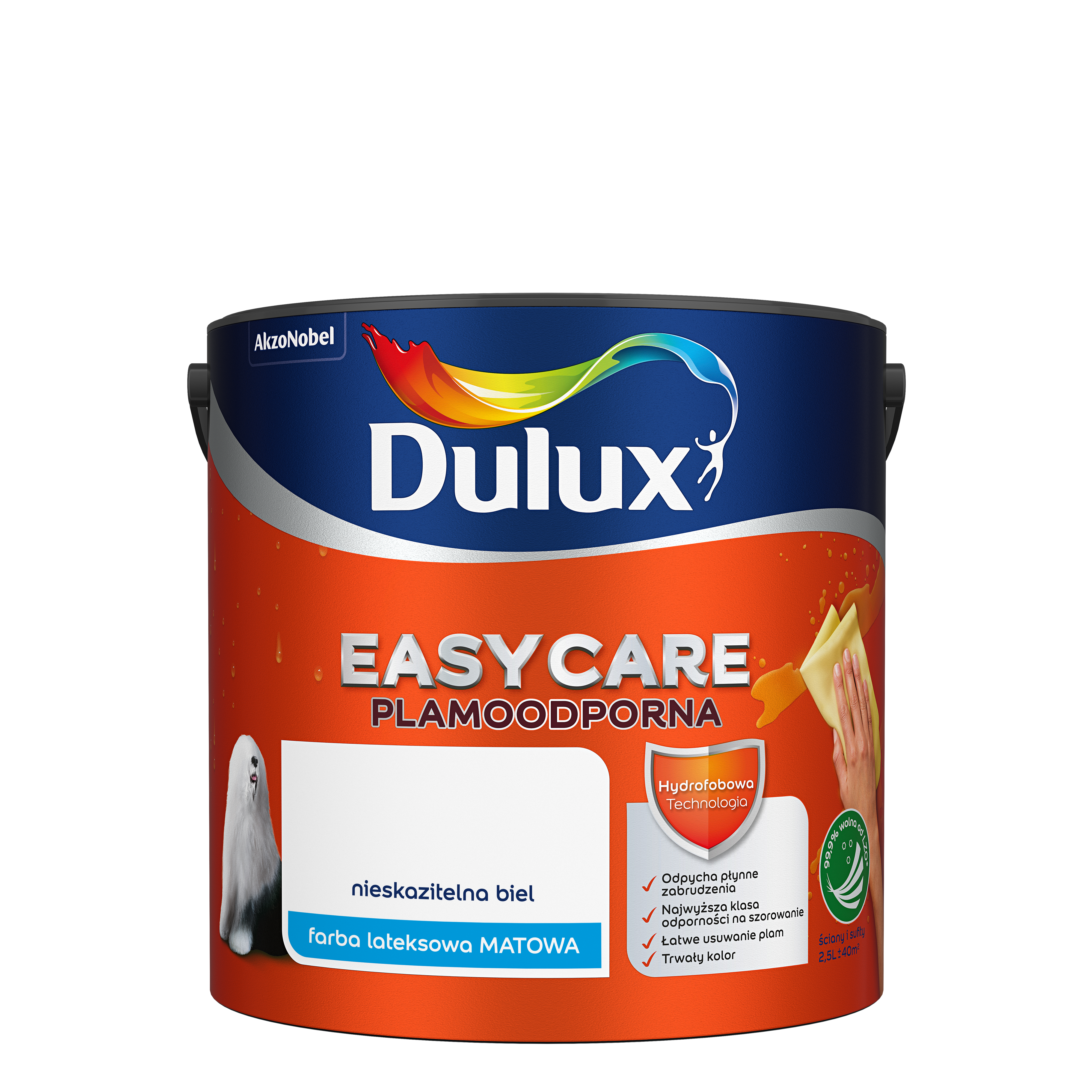 Farba Dulux Easycare Nieskazitelna biel 2.5 l