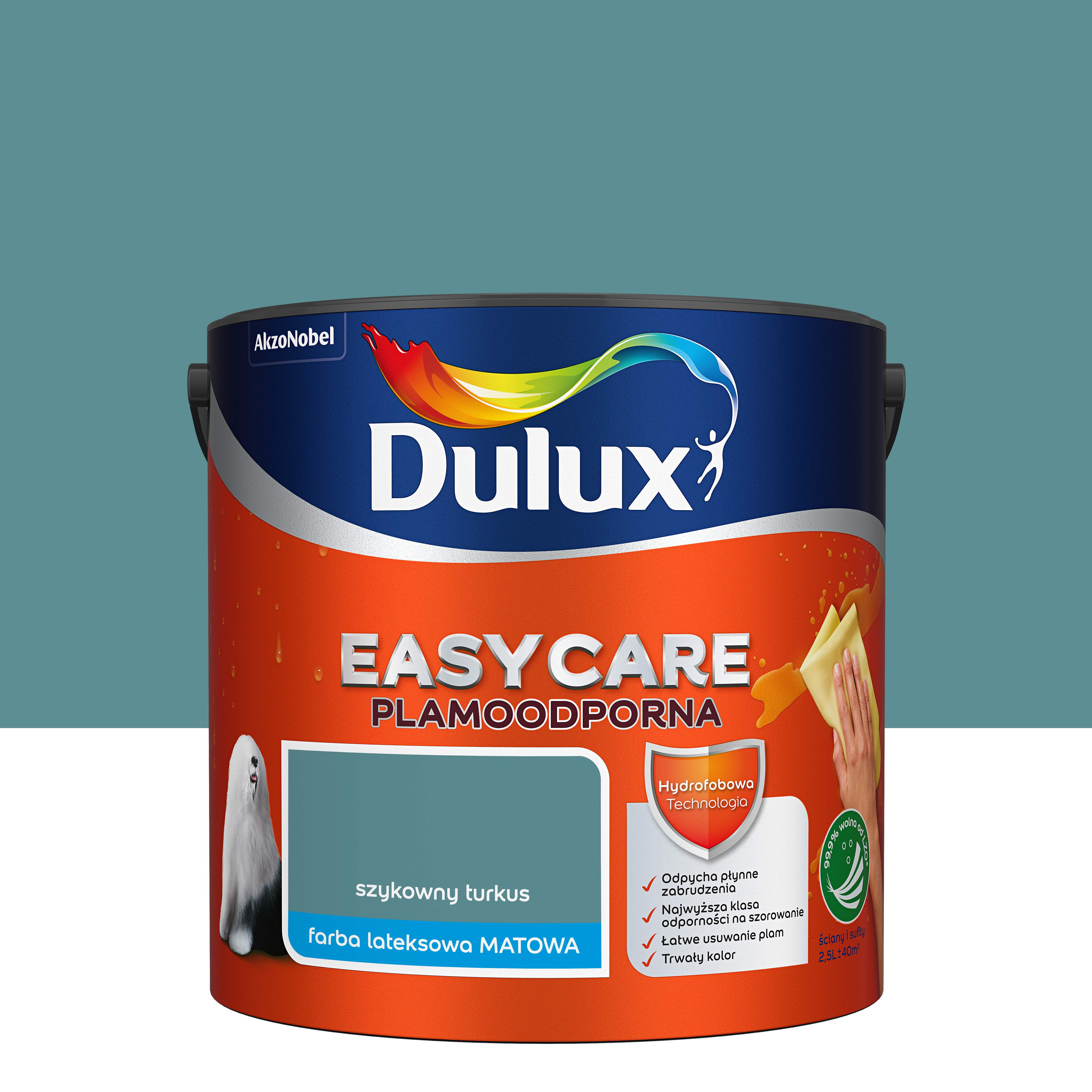 Farba Dulux Easycare Szykowny turkus 2.5 l