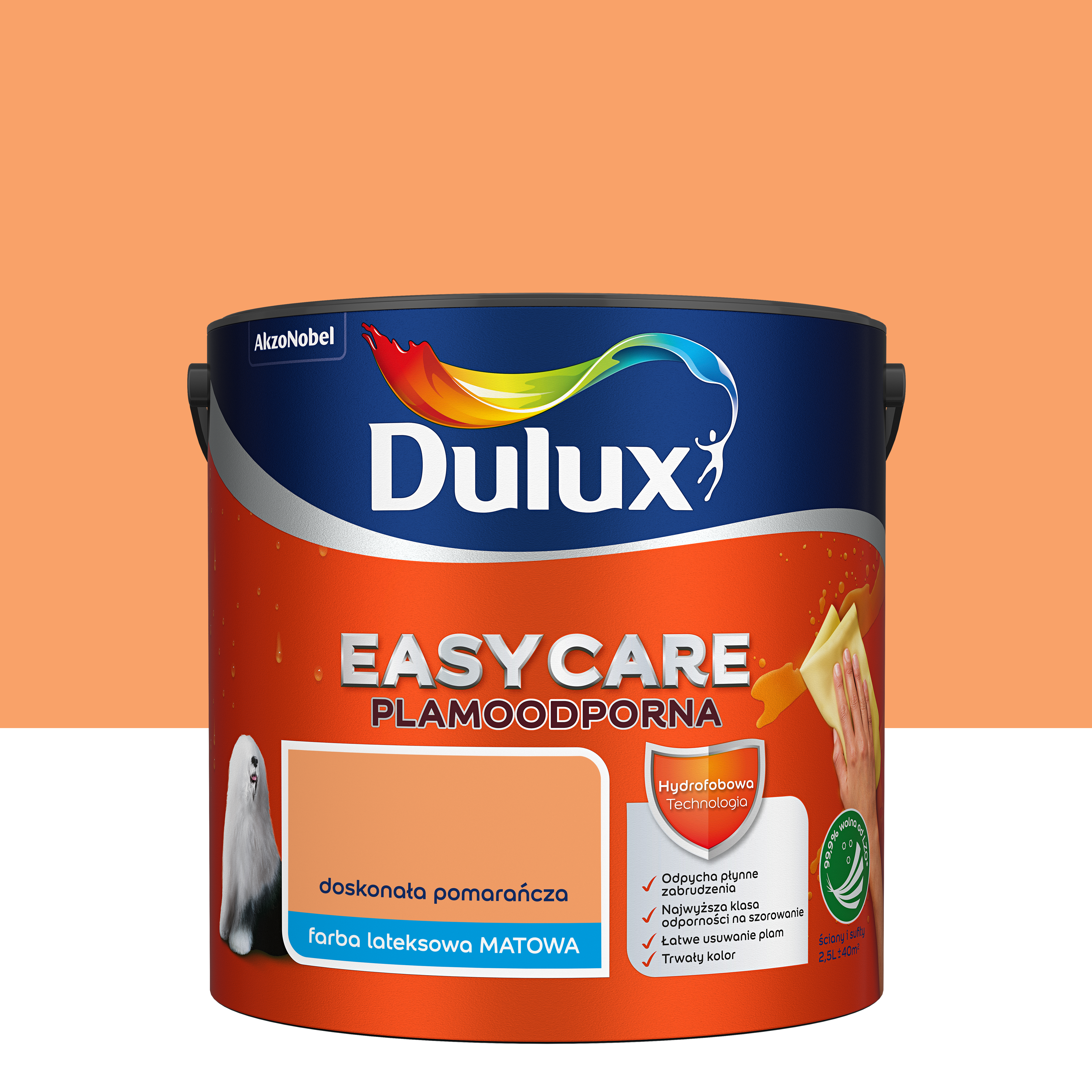 Farba Dulux Easycare Doskonała pomarańcza 2.5 l