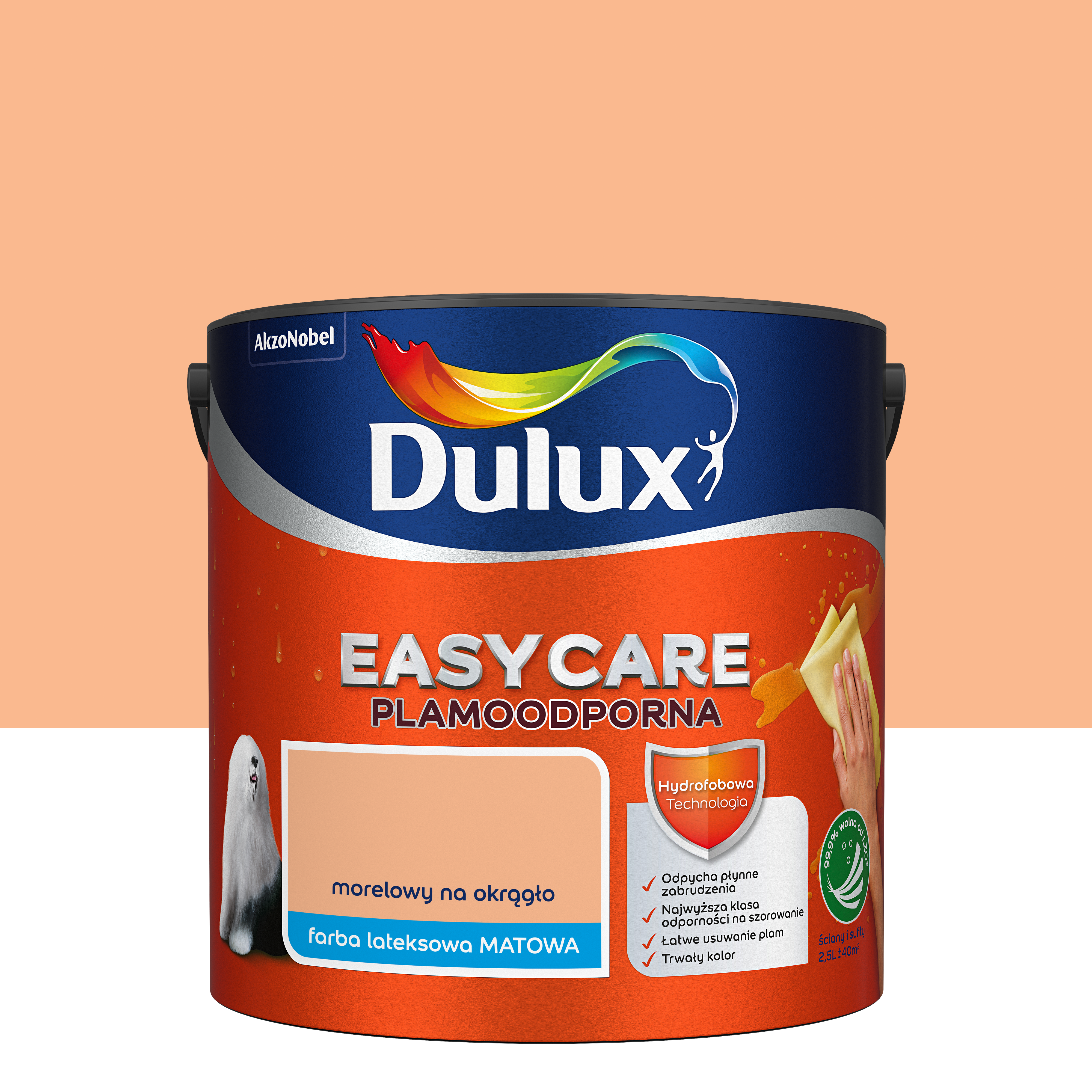 Farba Dulux Easycare Morelowy na okrągło 2.5 l - 2