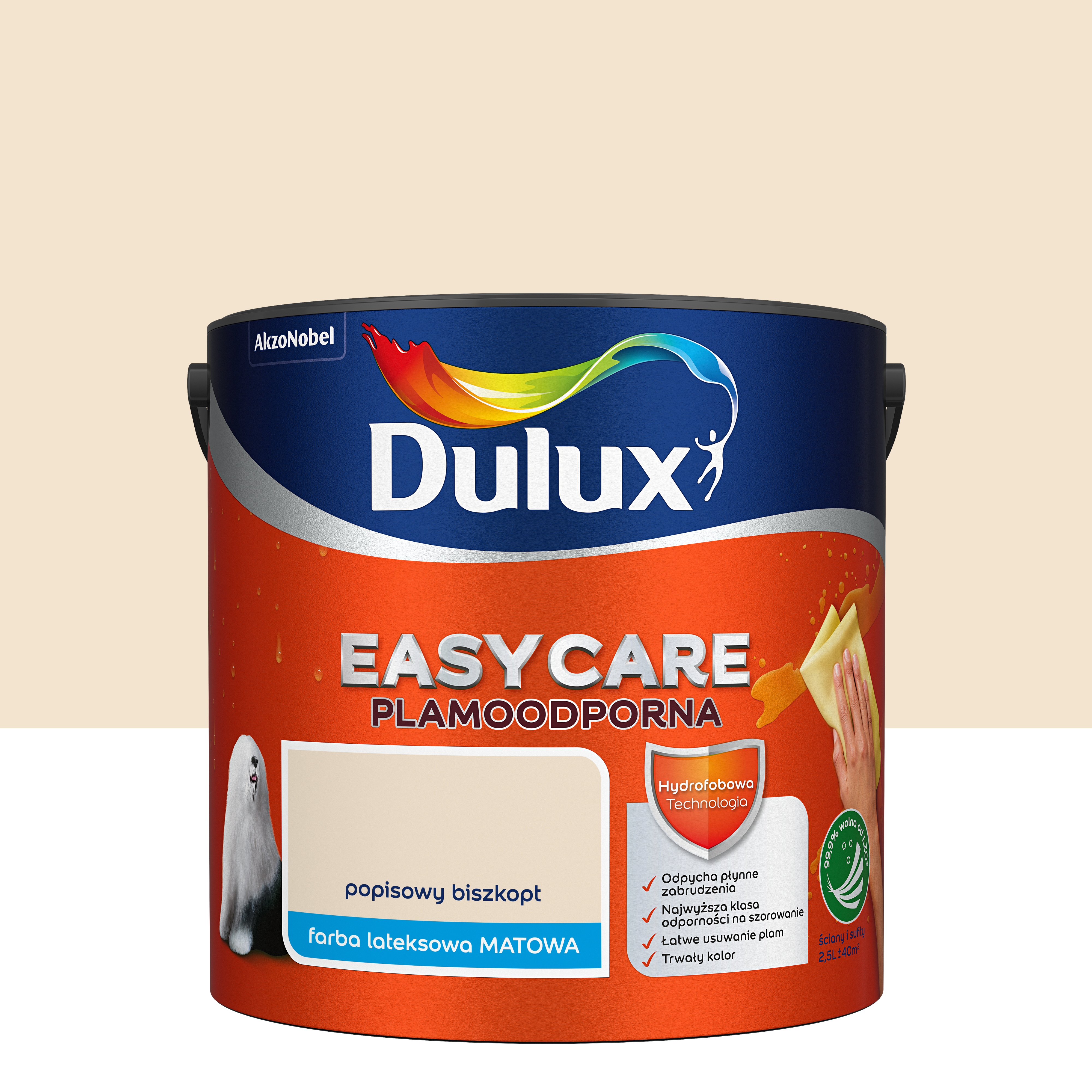 Farba Dulux Easycare Popisowy biszkopt 2.5 l