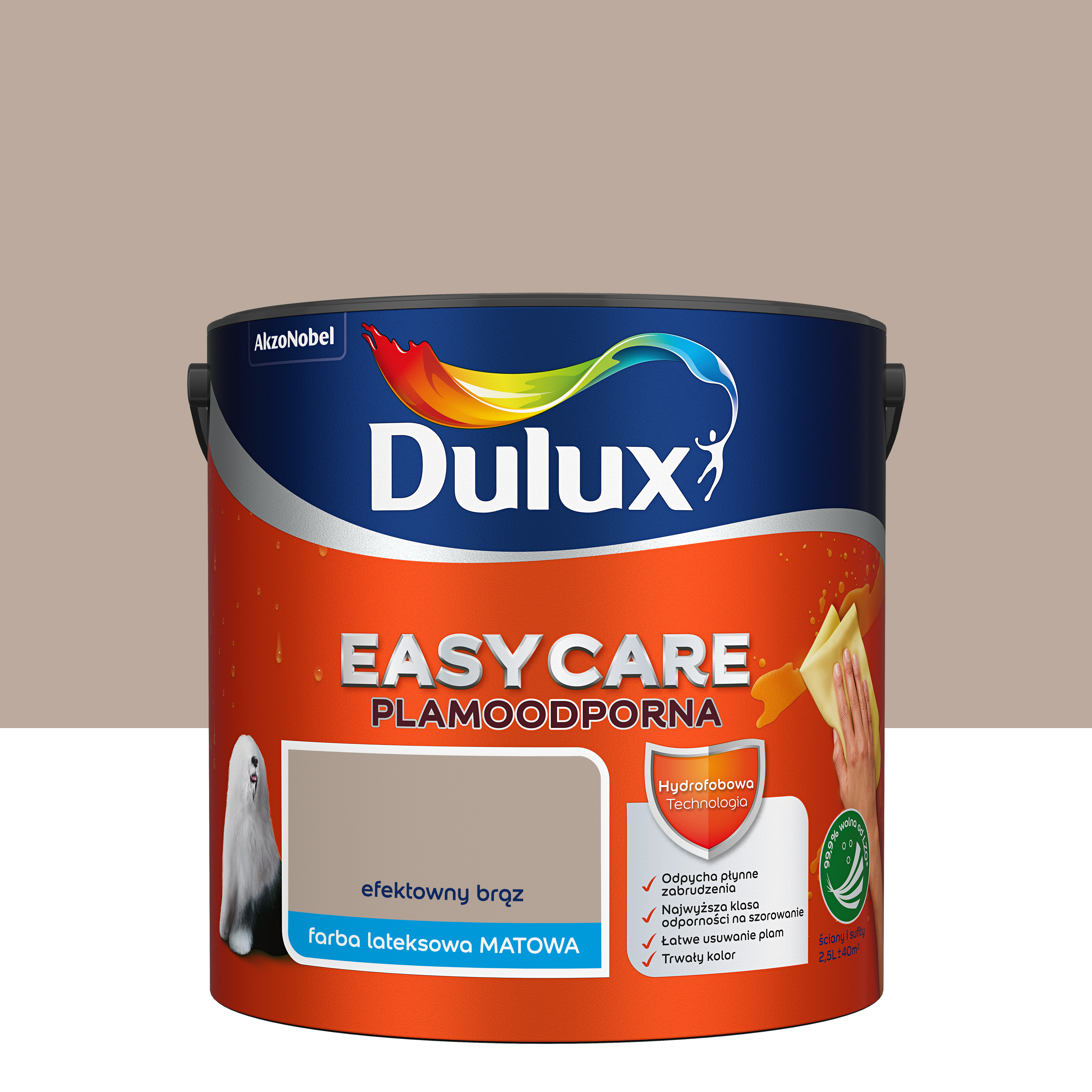 Farba Dulux Easycare Efektowny brąz 2.5 l - 2