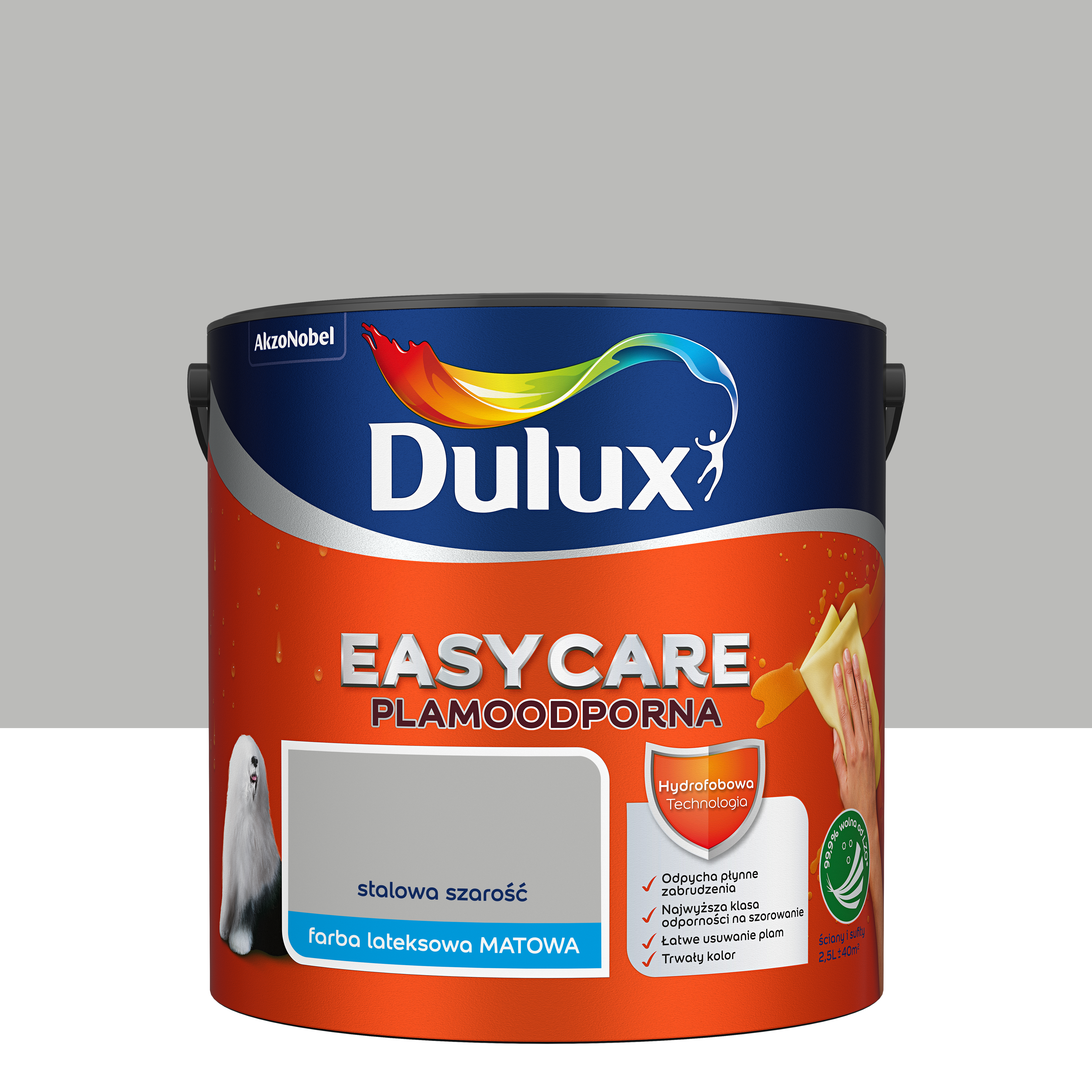 Farba Dulux Easycare Stalowa szarość 2.5 l - 3