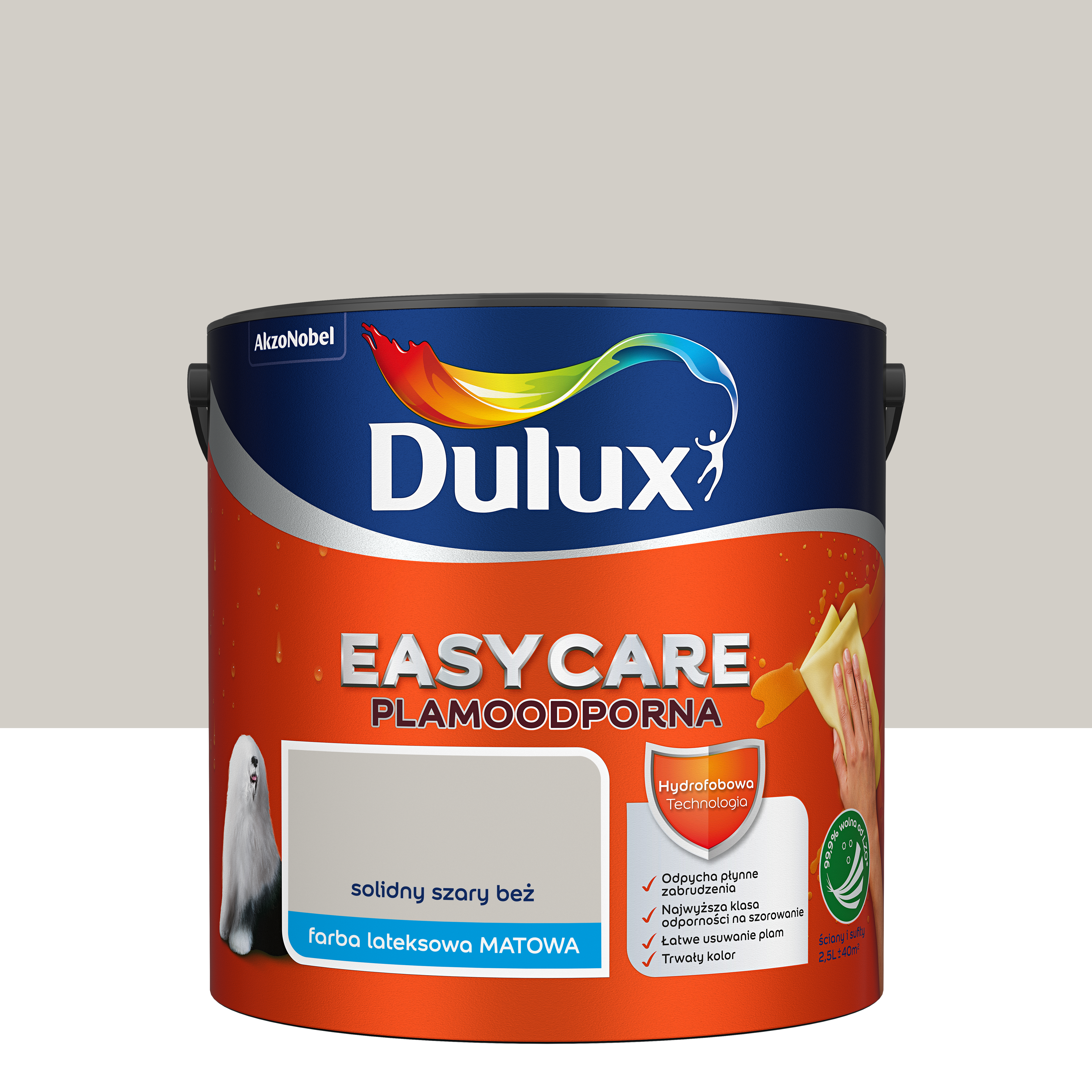 Farba Dulux Easycare Solidny szary beż 2.5 l