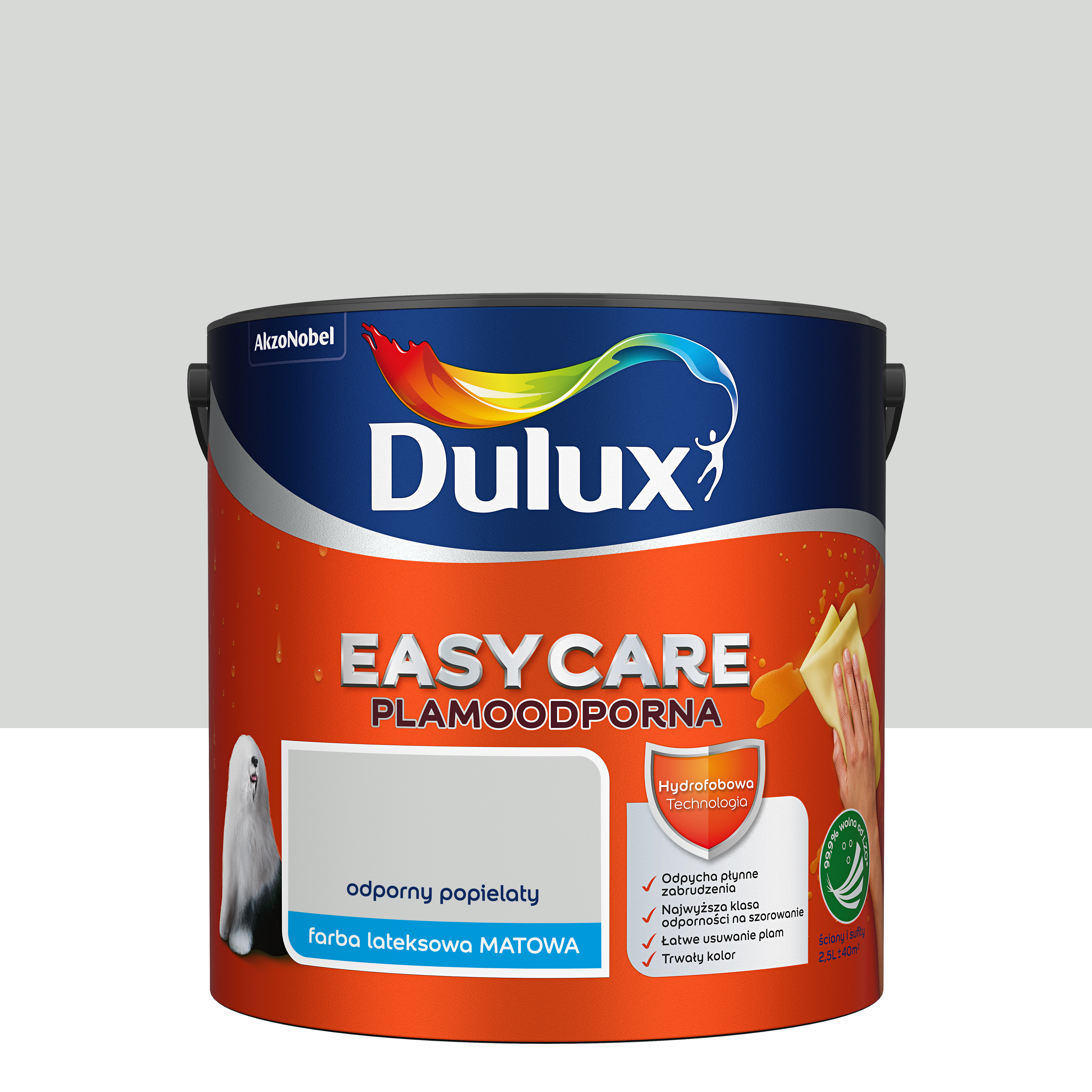 Farba Dulux Easycare Odporny popielaty 2.5 l - 2