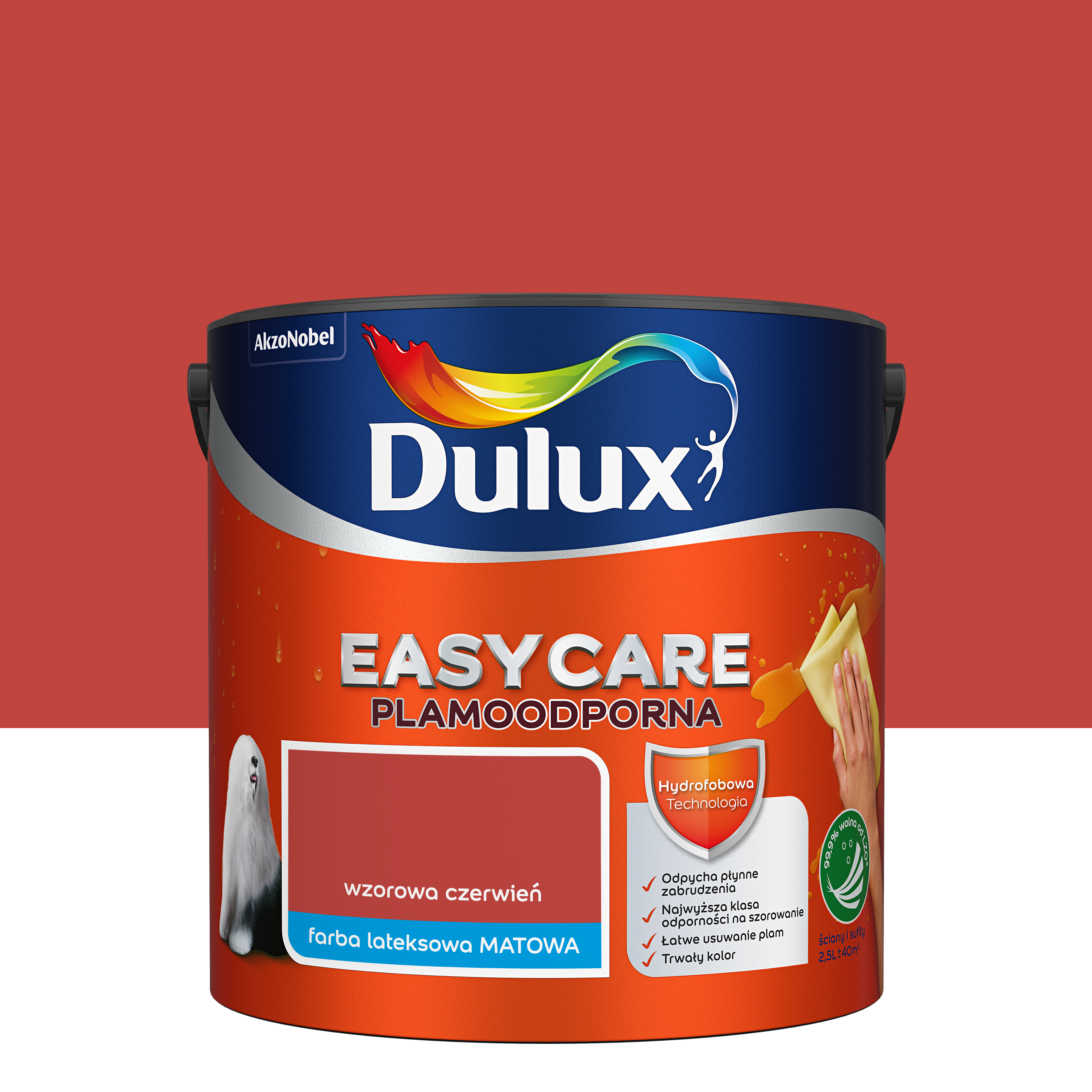 Farba Dulux Easycare Wzorowa czerwień 2.5 l