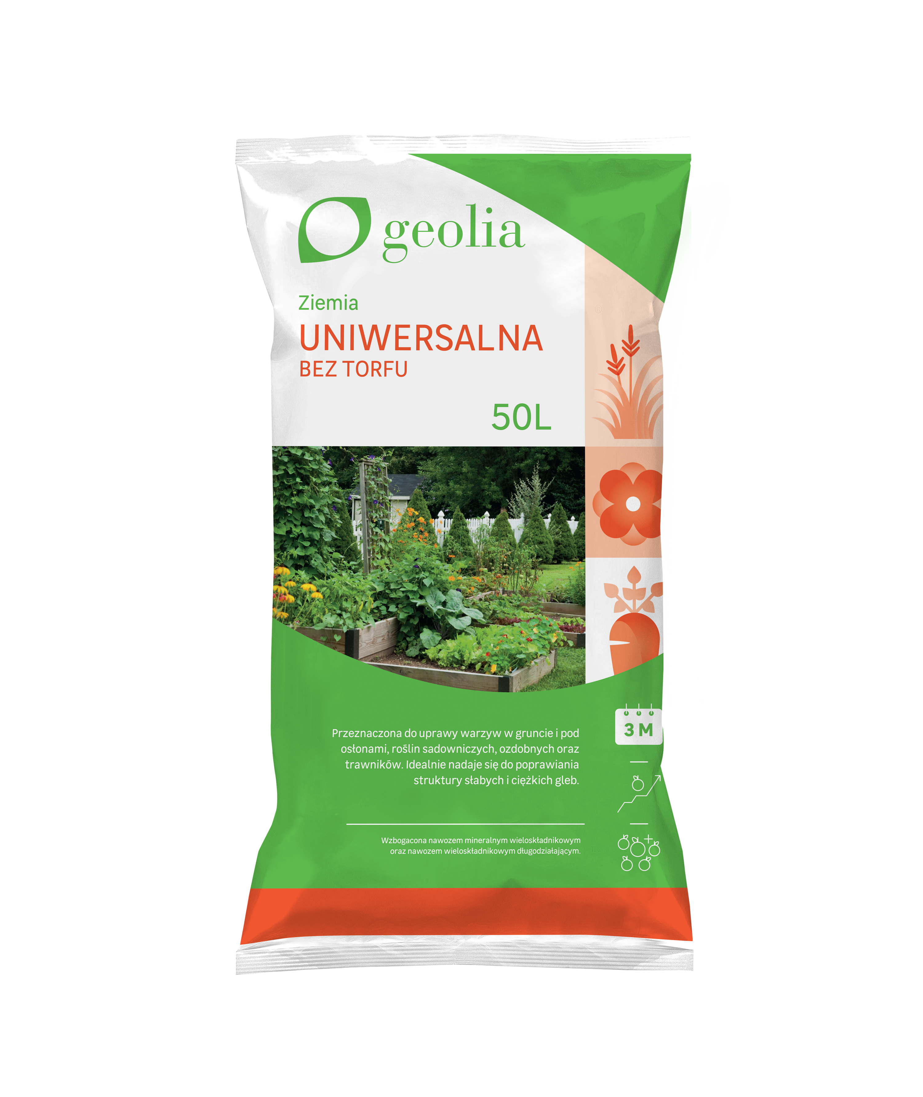 Ziemia uniwersalna bez torfu 50l Geolia