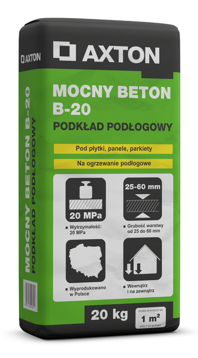 Podkład podłogowy B20 Mocny Beton 20 kg Axton