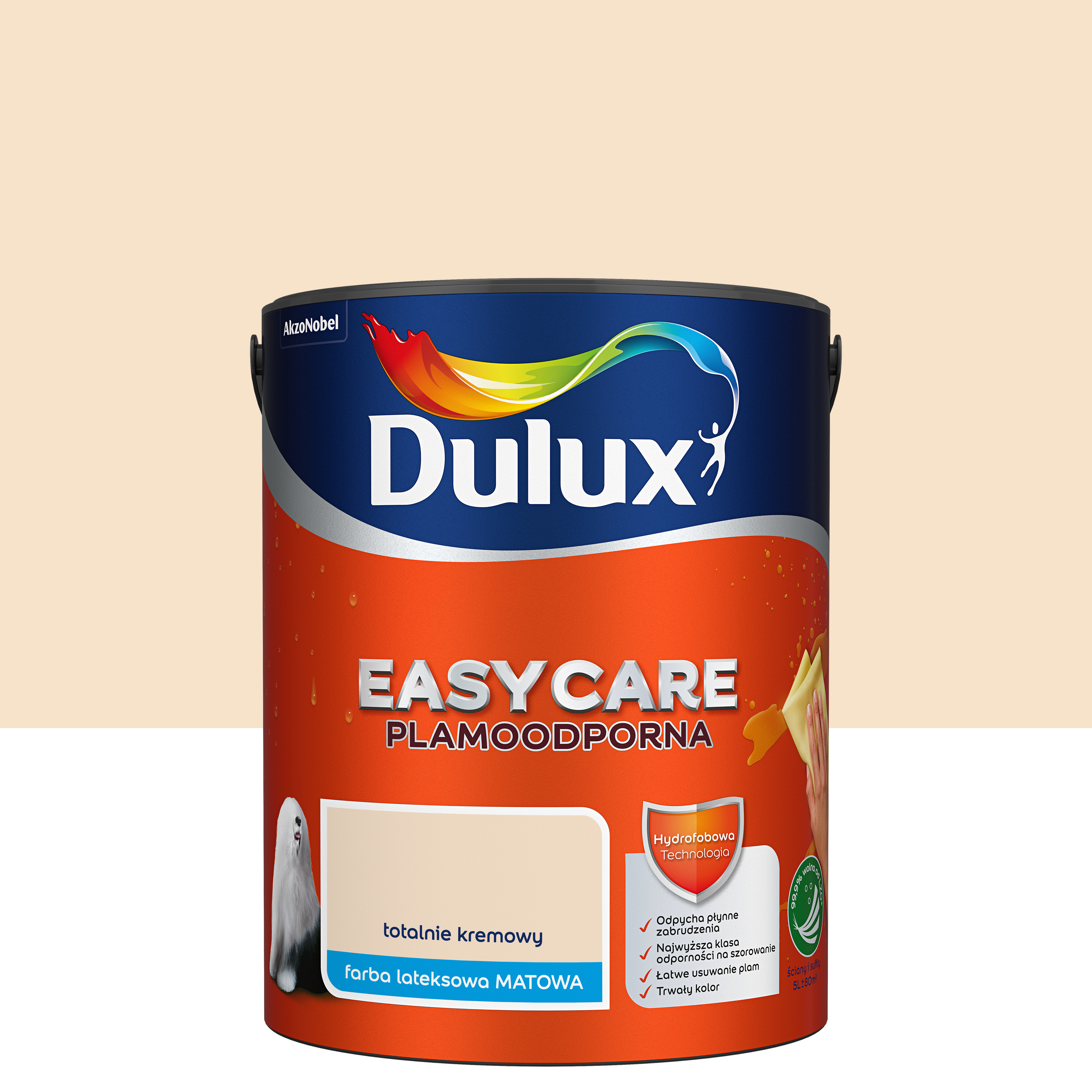 Farba wewnętrzna EASYCARE 5 l Totalnie kremowy DULUX