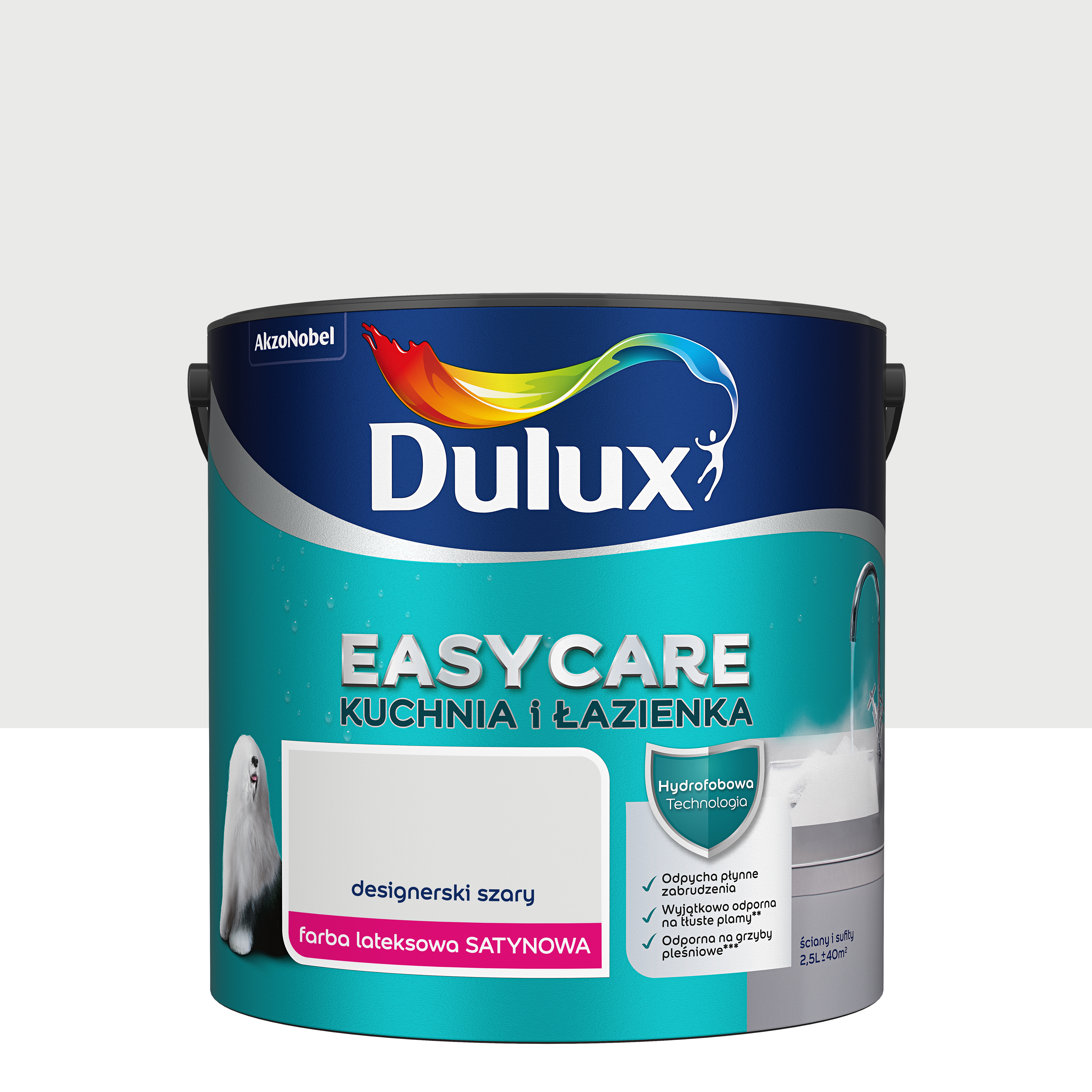 Farba Dulux Easycare Kuchnia i łazienka Designerski szary 2.5 l
