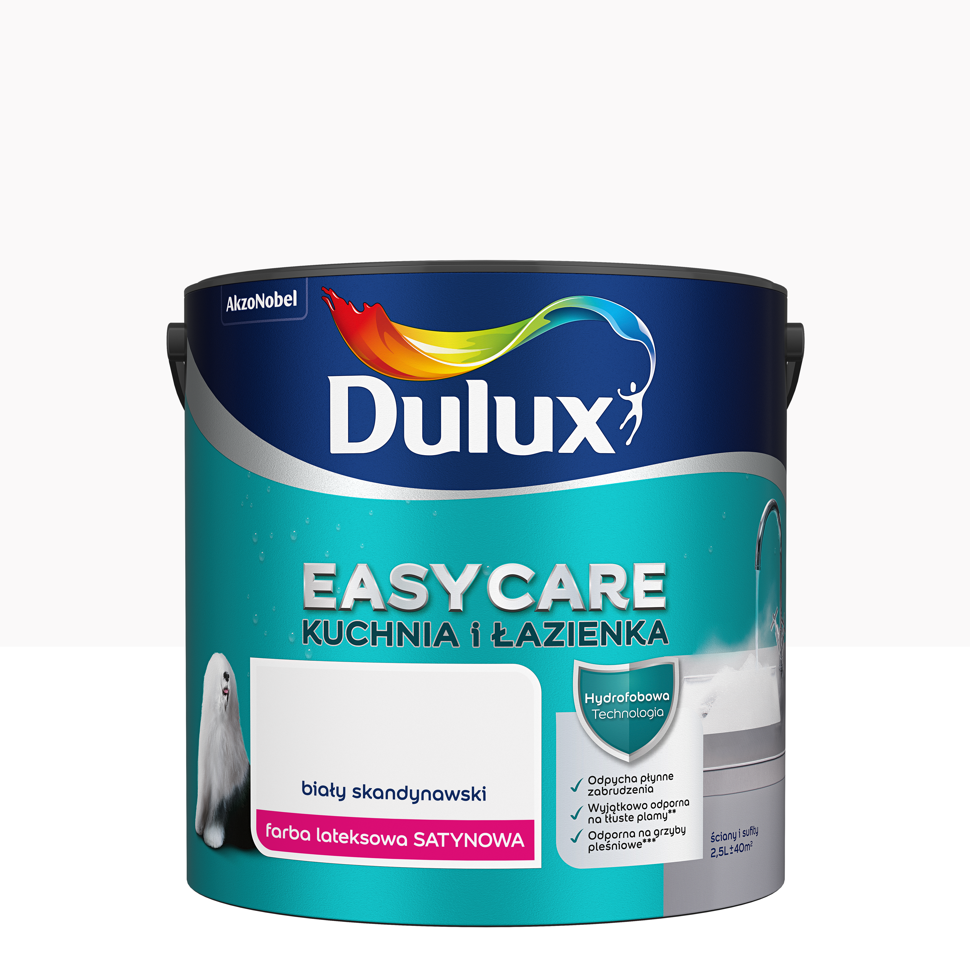 Farba Dulux Easycare Kuchnia i łazienka Biały skandynawski 2.5 l - 4