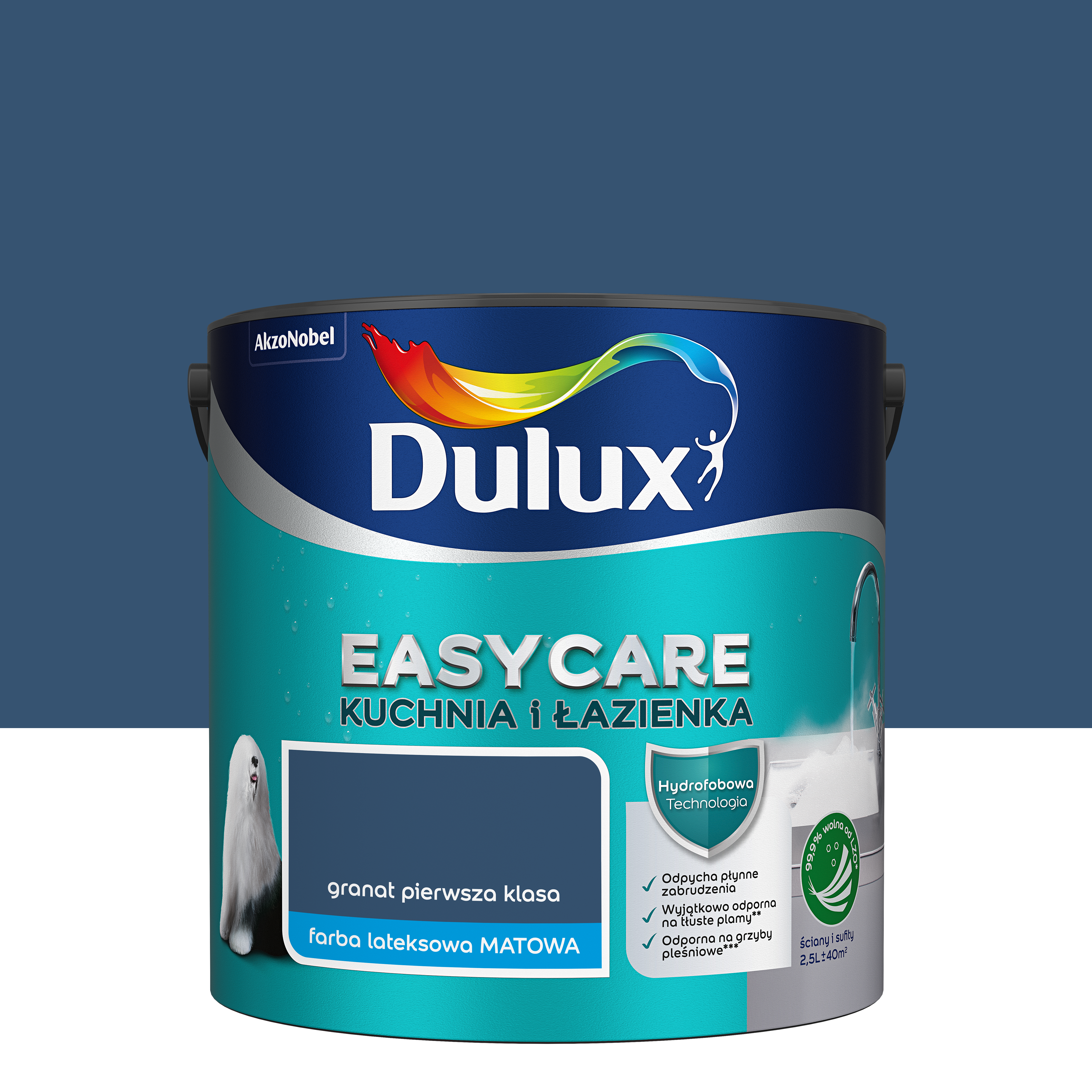 Farba wewnętrzna EASYCARE KUCHNIA I ŁAZIENKA 2.5 l Granat pierwsza klasa DULUX - 7