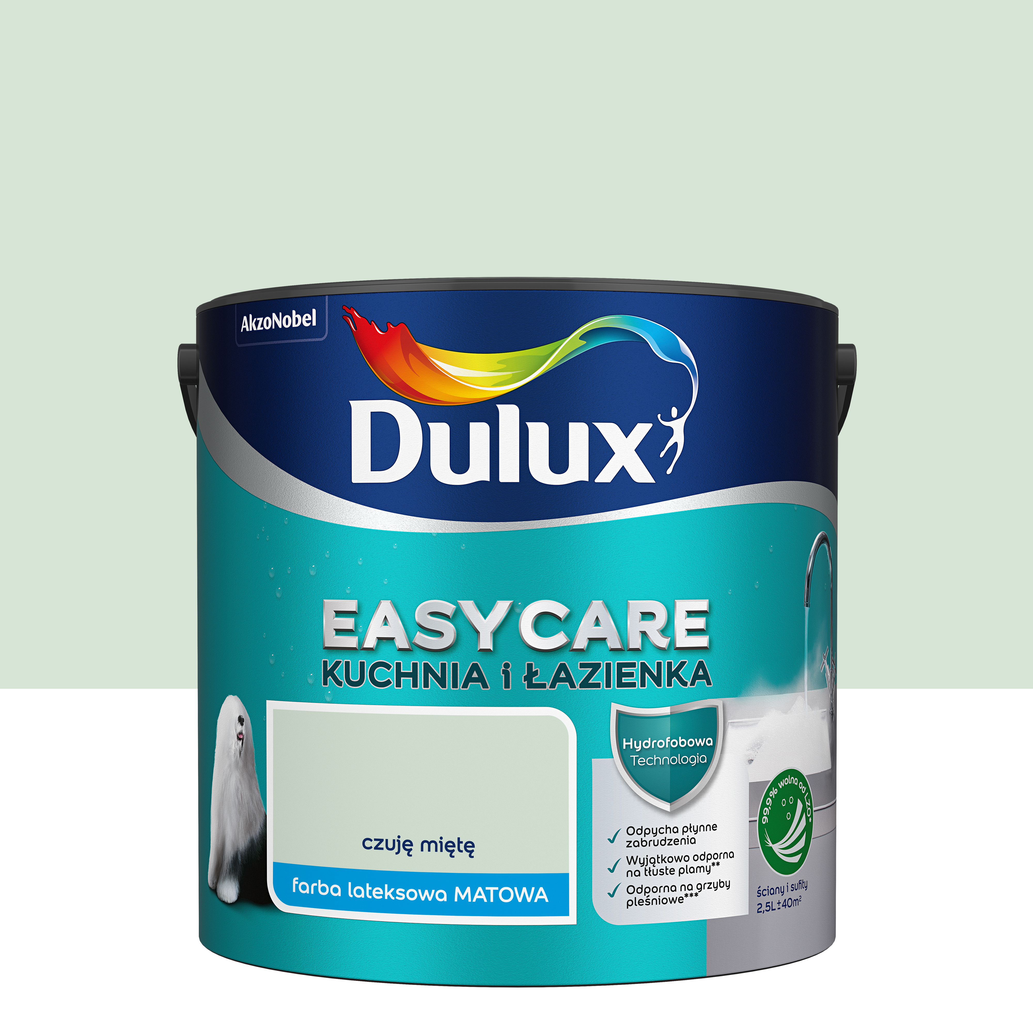 Farba wewnętrzna EASYCARE KUCHNIA I ŁAZIENKA 2.5 l Czuję miętę DULUX - 4