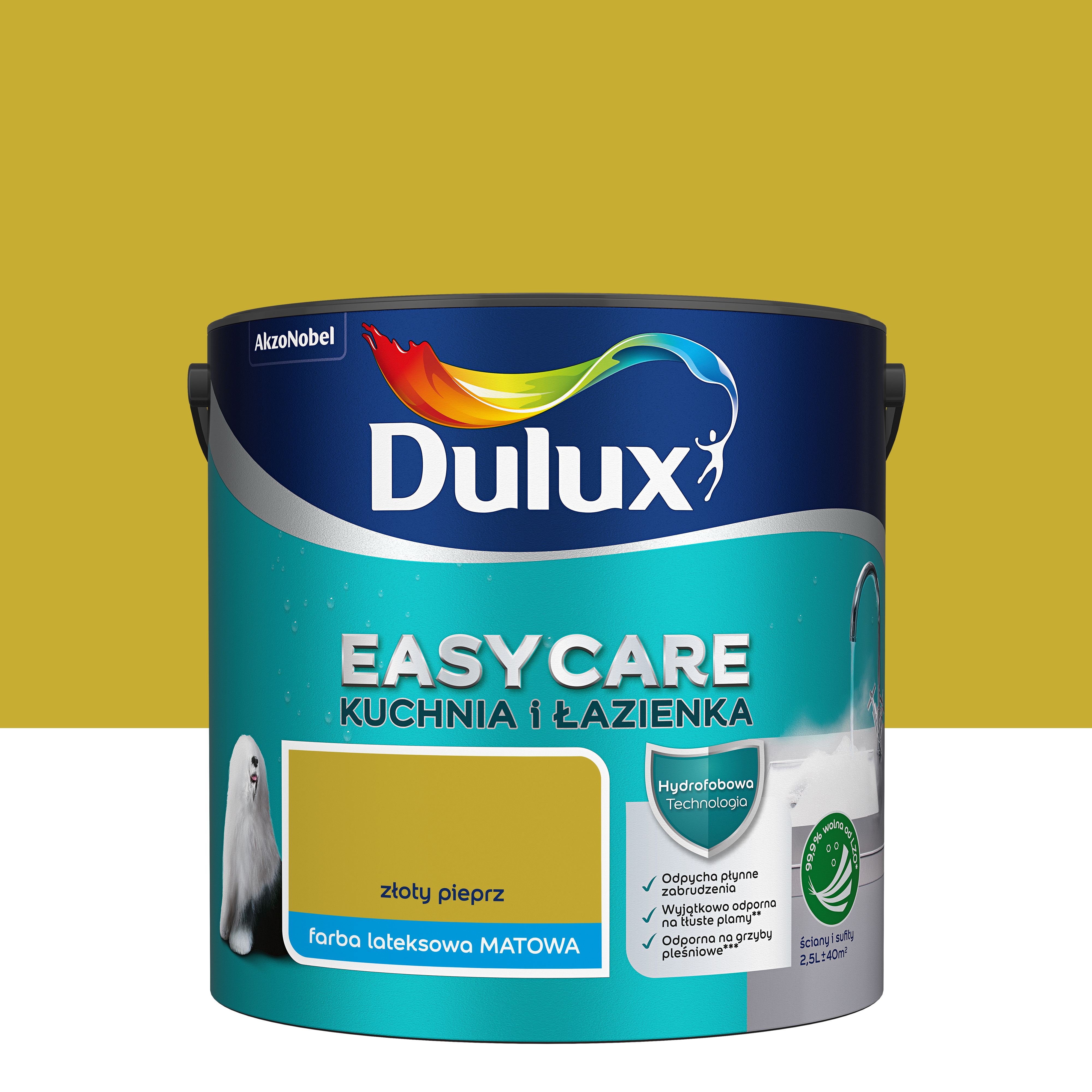 Farba Dulux Easycare kuchnia i łazienka Złoty pieprz 2.5 l