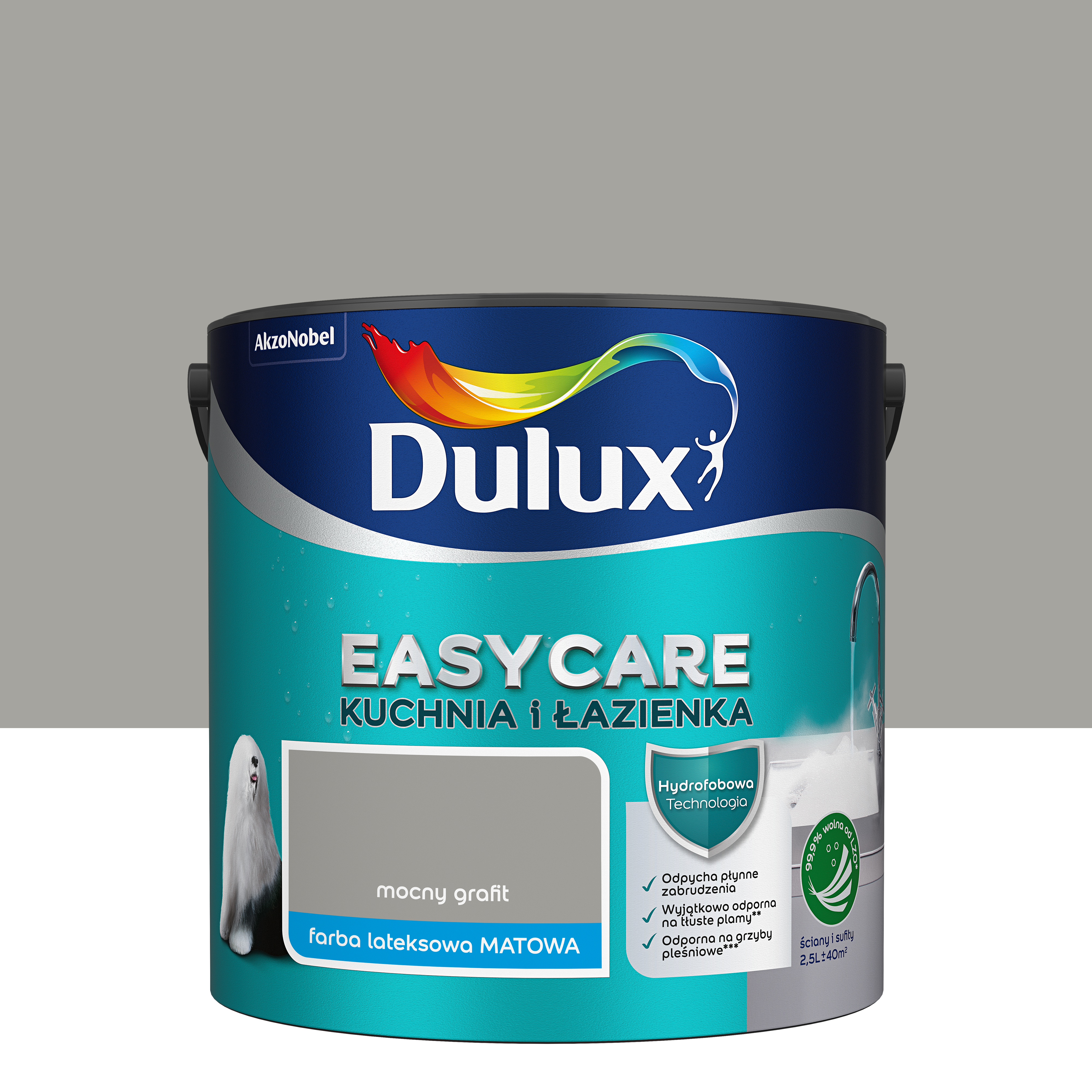 Farba Dulux Easycare kuchnia i łazienka Mocny grafit 2.5 l