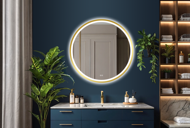 Lustro LED okrągłe Orion Gold 80 cm Venti