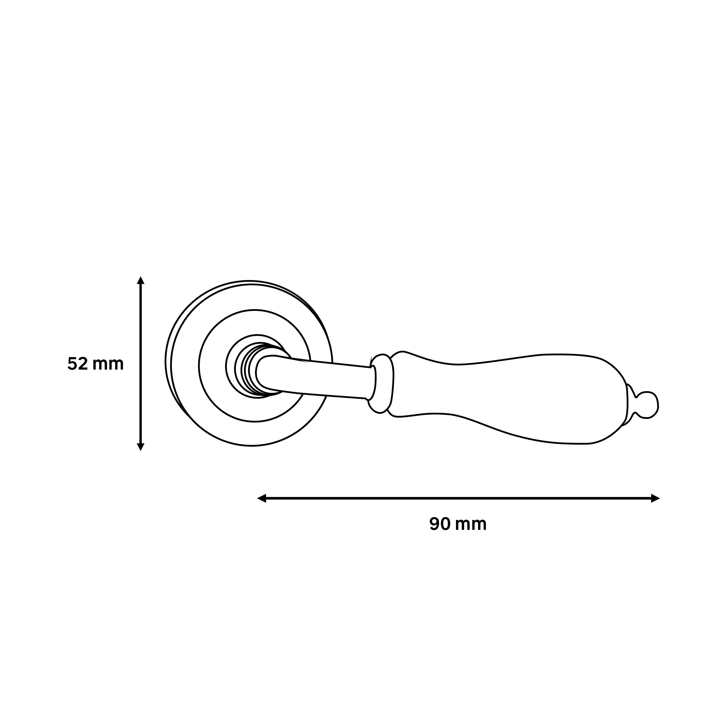 Juego de manilla con roseta INSPIRE serie Sidney en zamak envejecido - 2