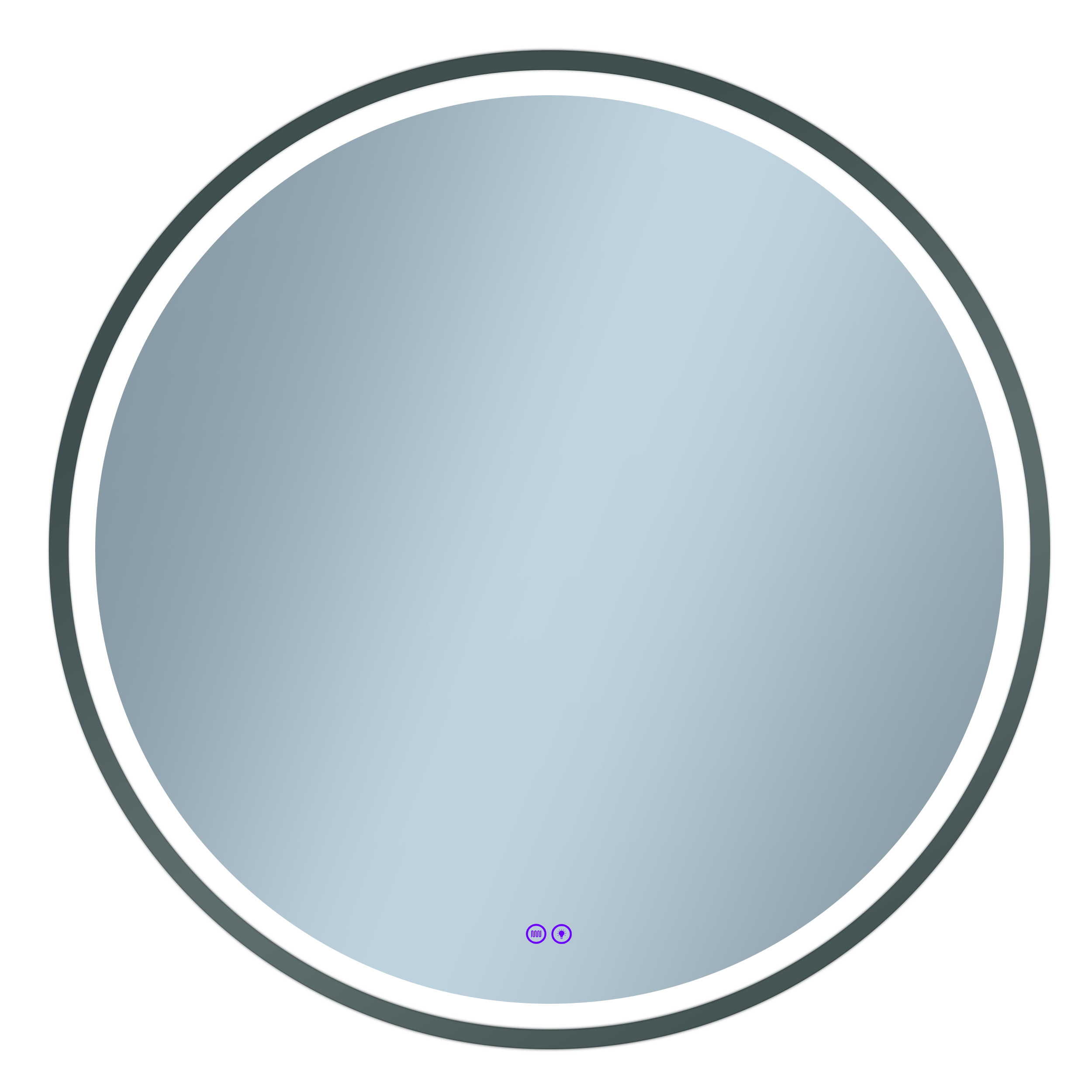 Lustro LED okrągłe Orion Graphite 60 cm Venti - 5