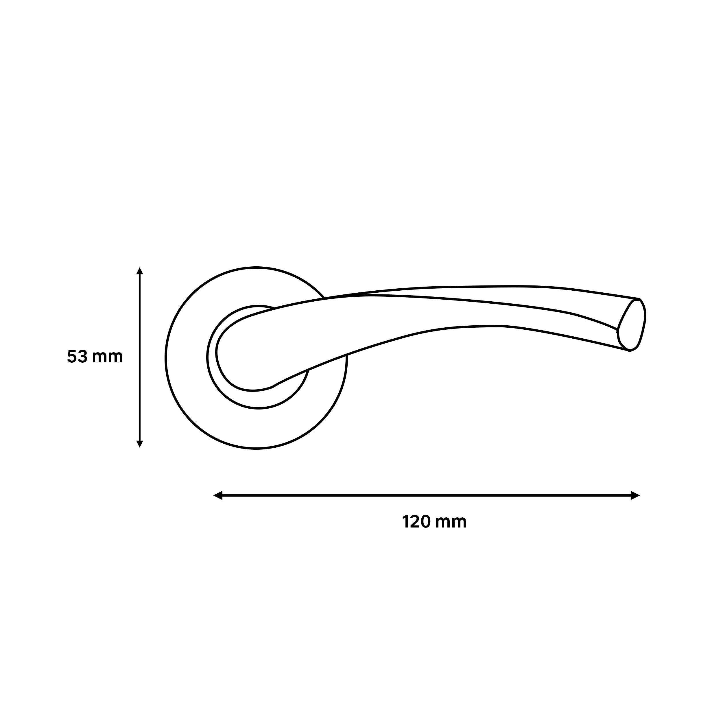 Juego de manilla con roseta INSPIRE serie Arosa en aluminio latón cepillado - 7