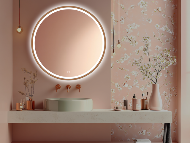 Lustro LED okrągłe Orion Red Gold 80 cm Venti